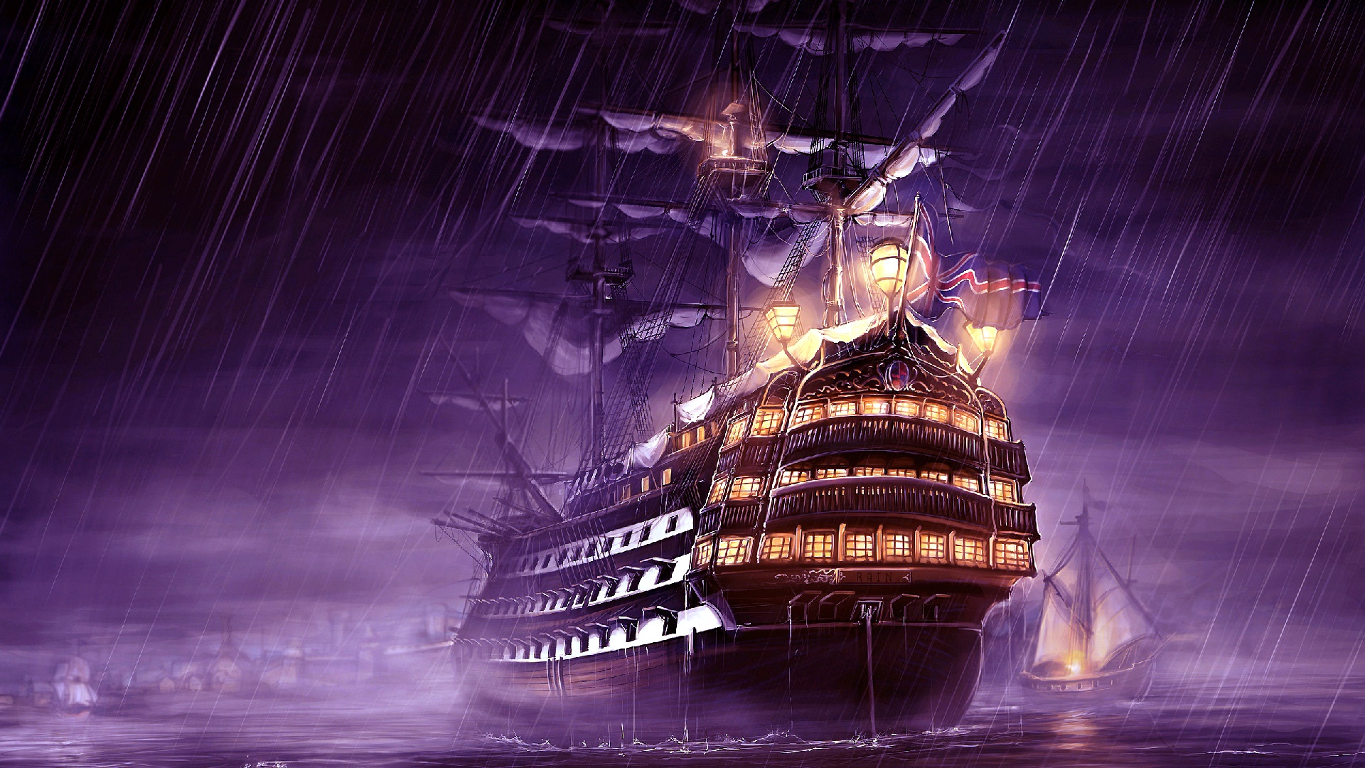 Ship On The Ocean Artistic Wallpapers