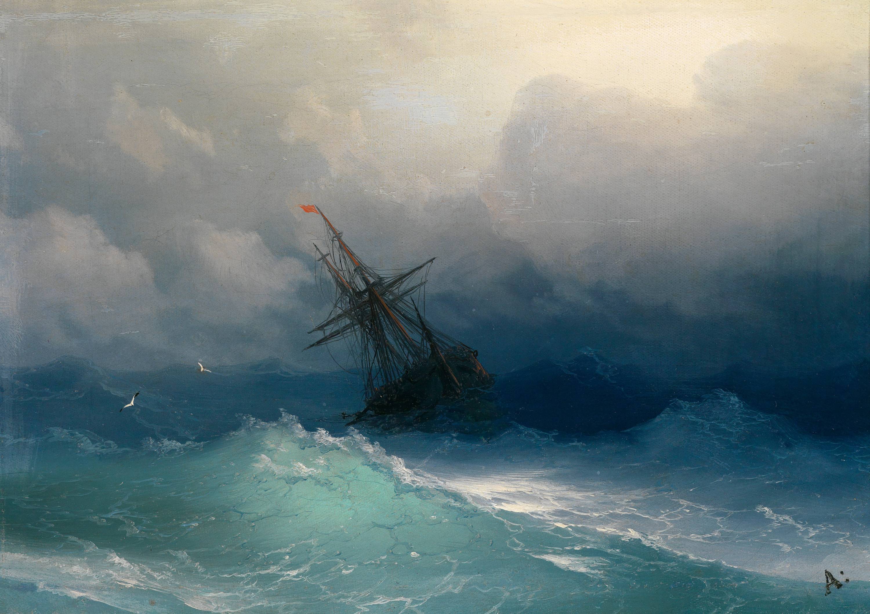 Ship On The Ocean Artistic Wallpapers