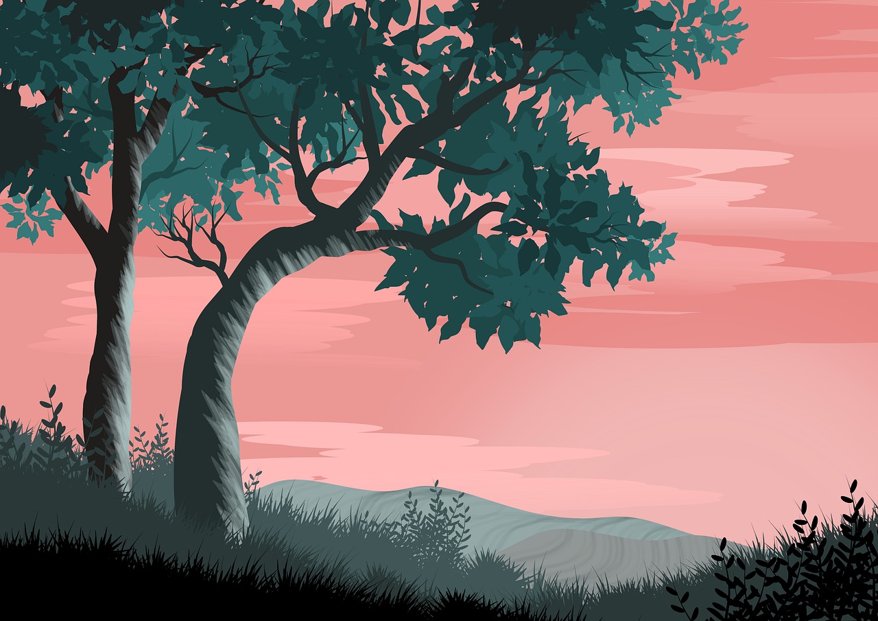 Simple Landscape Illustration Wallpapers