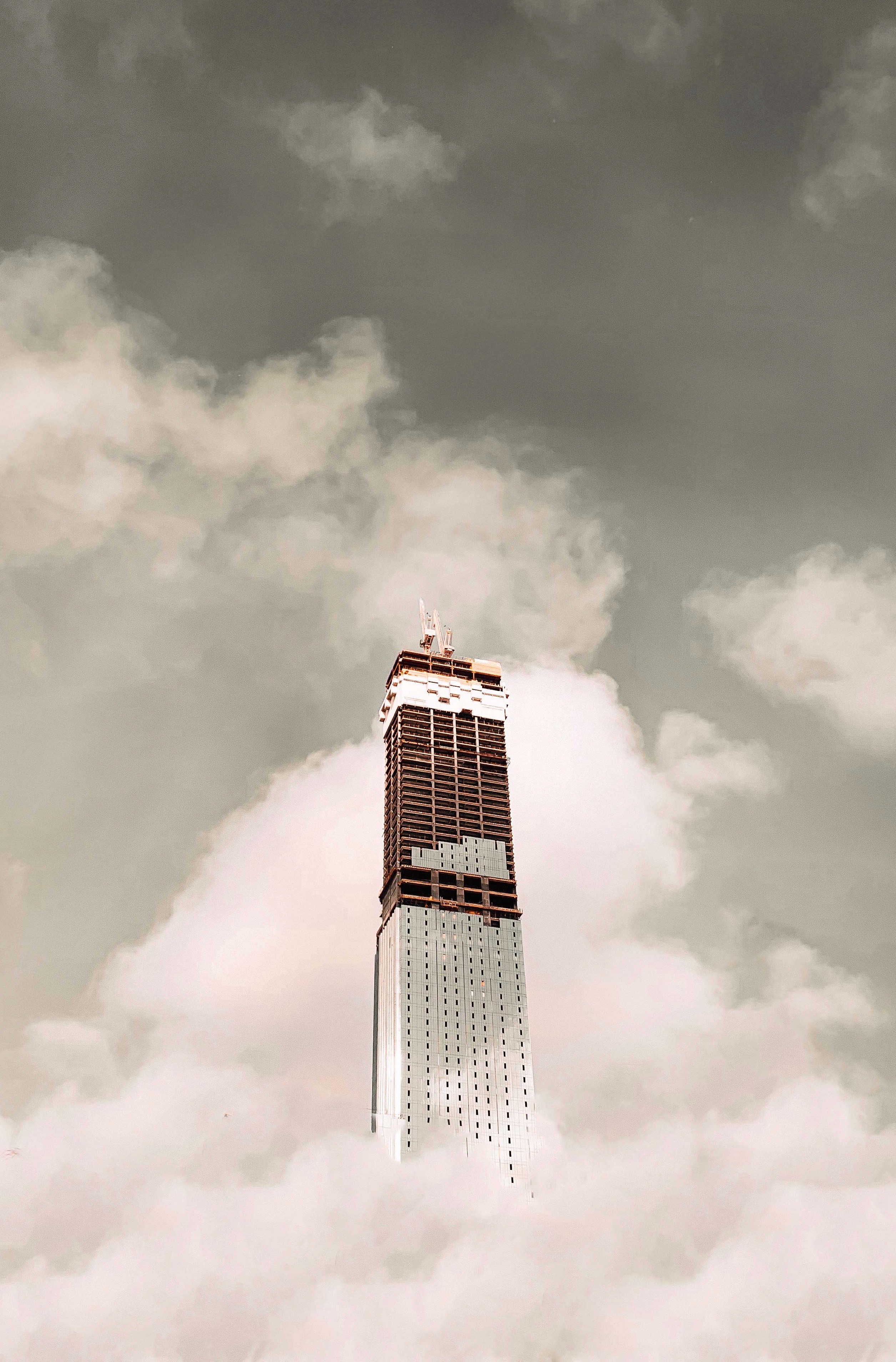 Skyscrapers Cover Under Scary Toxic Clouds Wallpapers