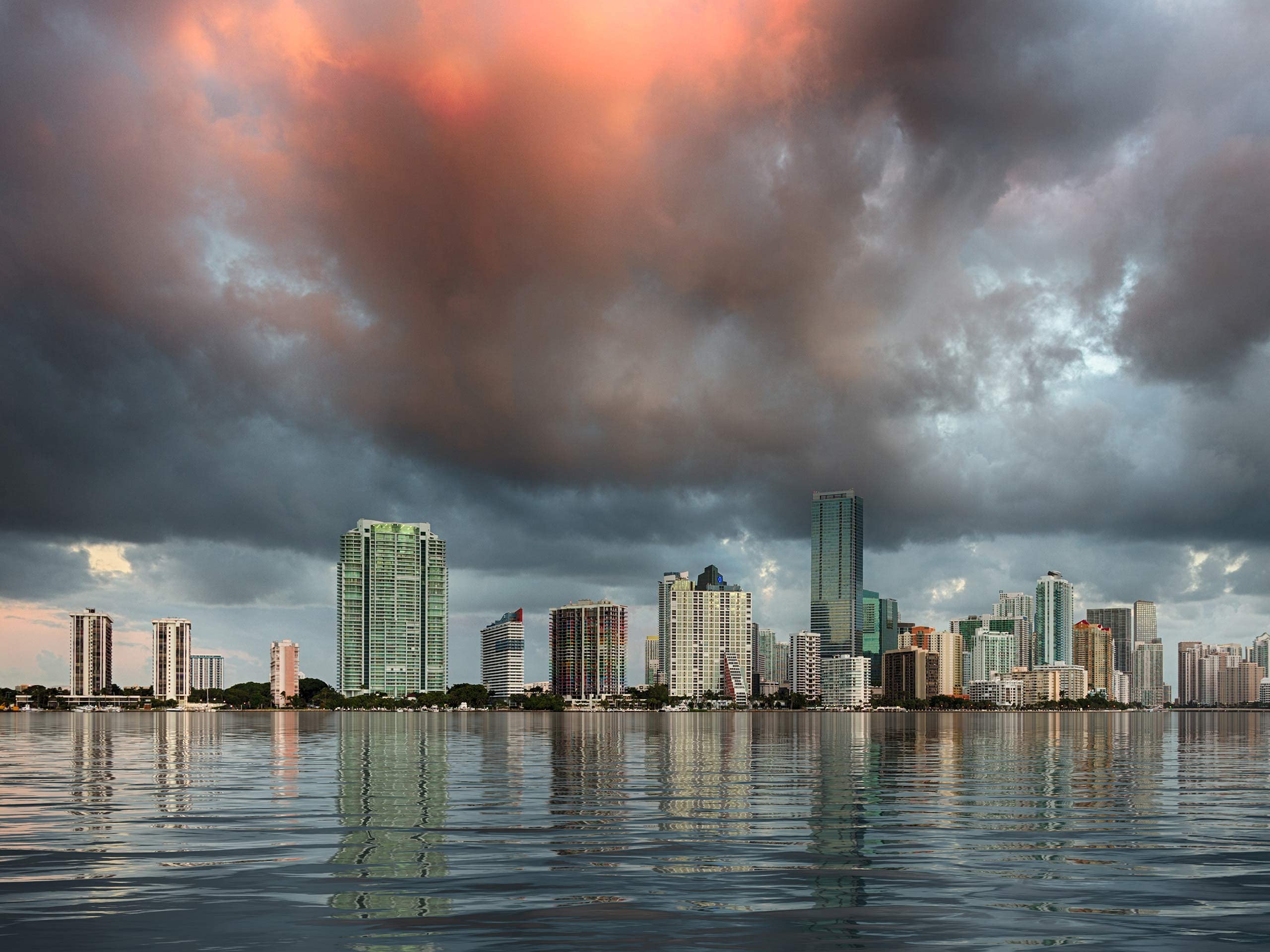 Skyscrapers Cover Under Scary Toxic Clouds Wallpapers