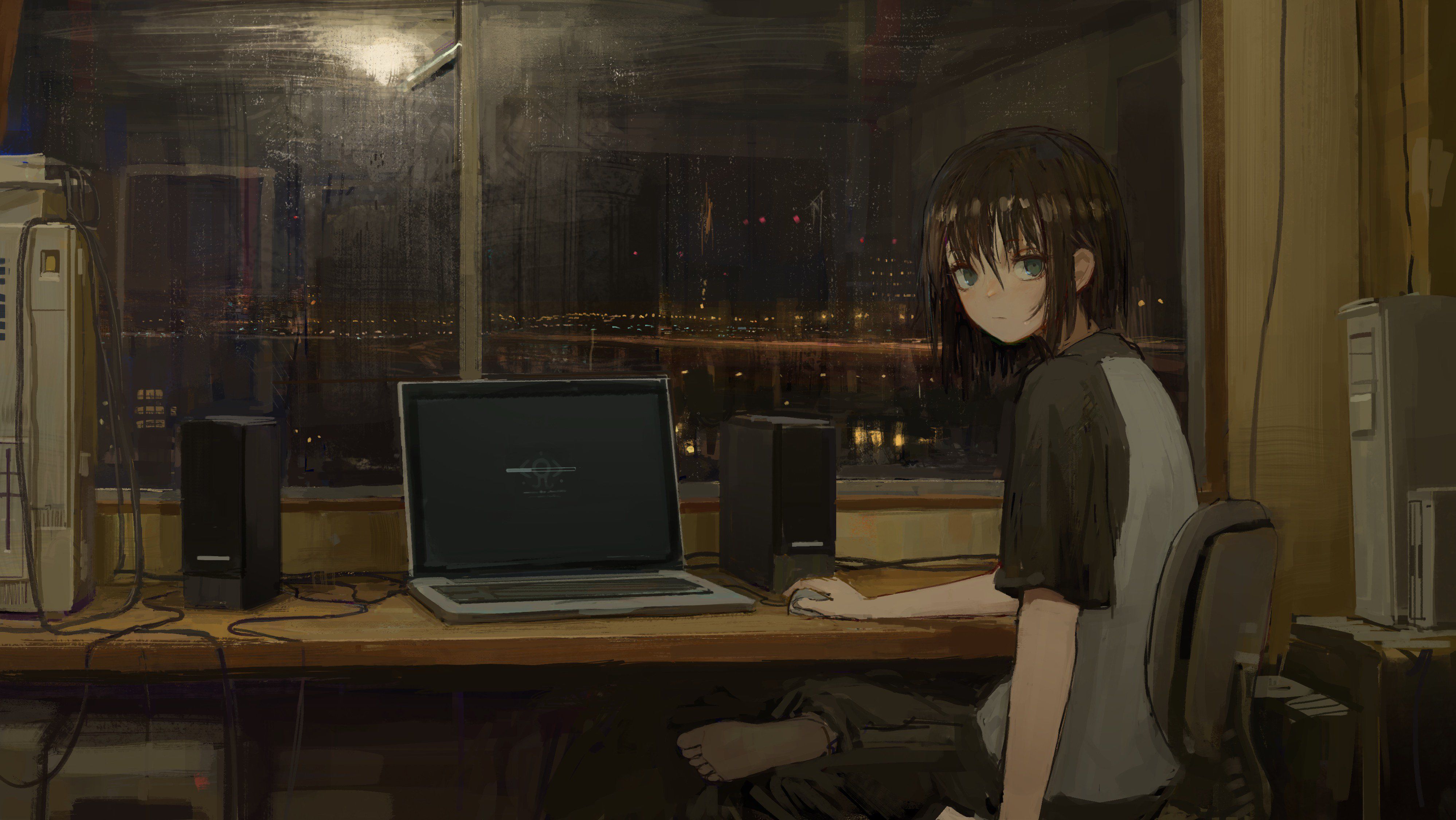 Small Laptop Workstation Anime Wallpapers