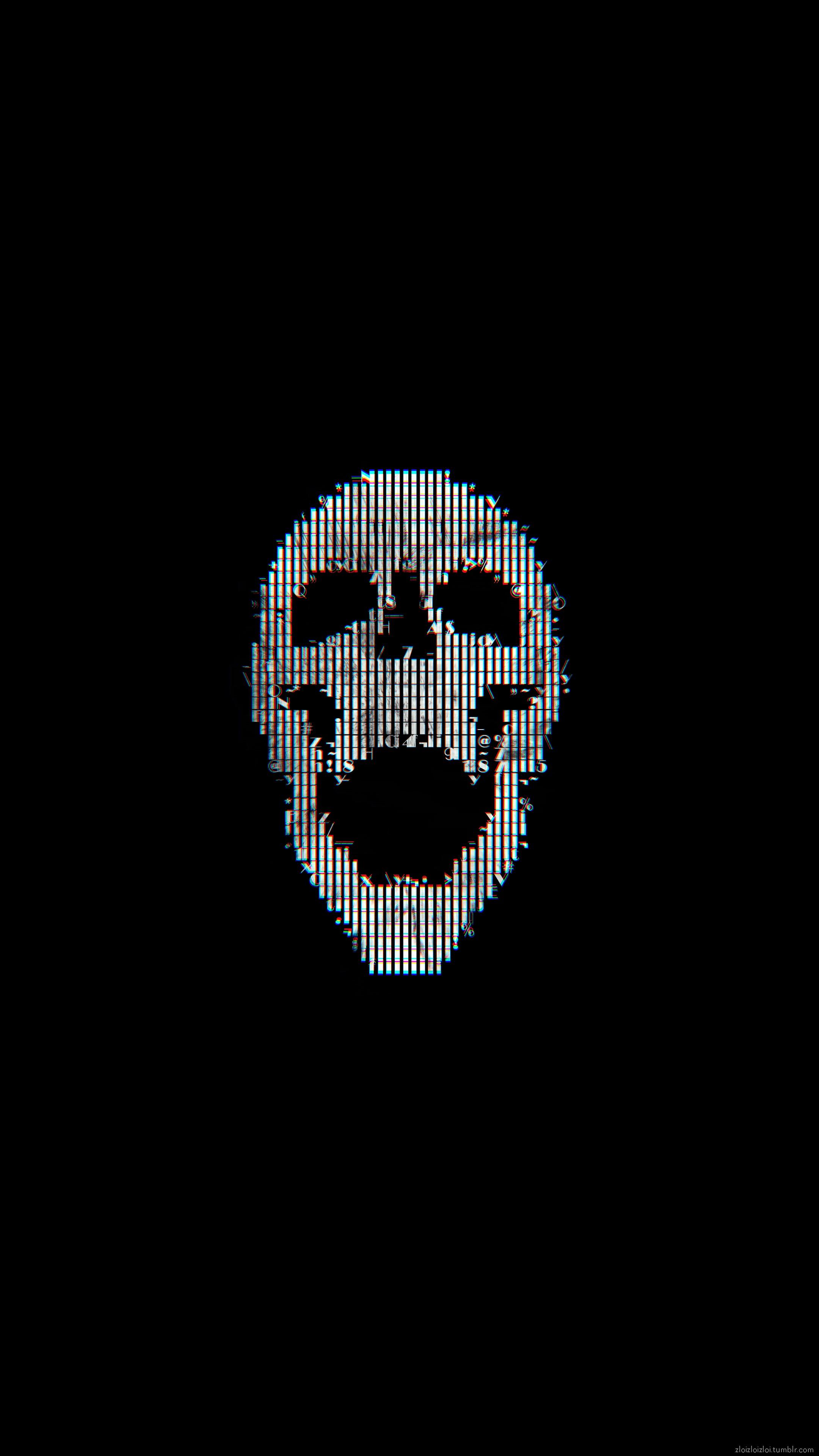 Smiley Glitch Dark Black Wallpapers