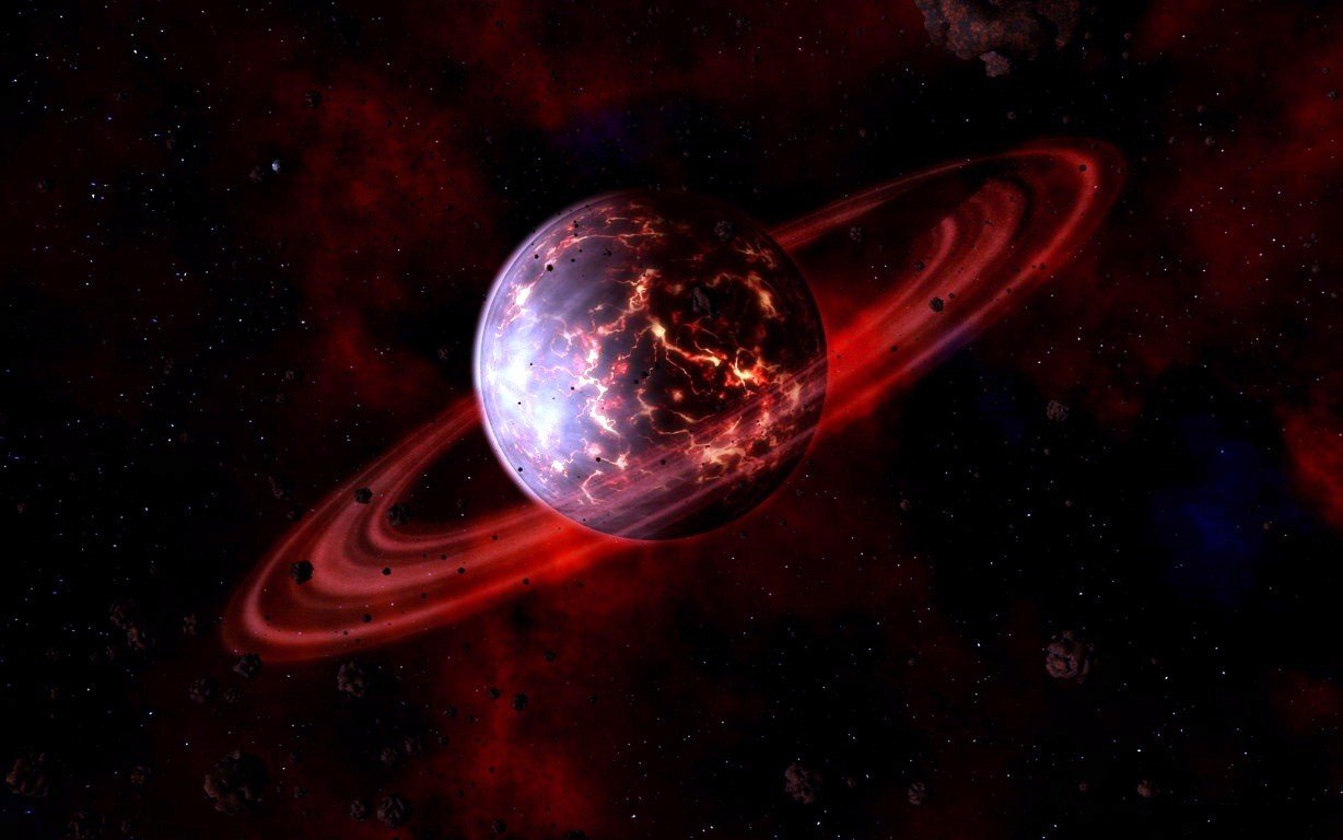 Space Planetary Rings Digital Art Wallpapers