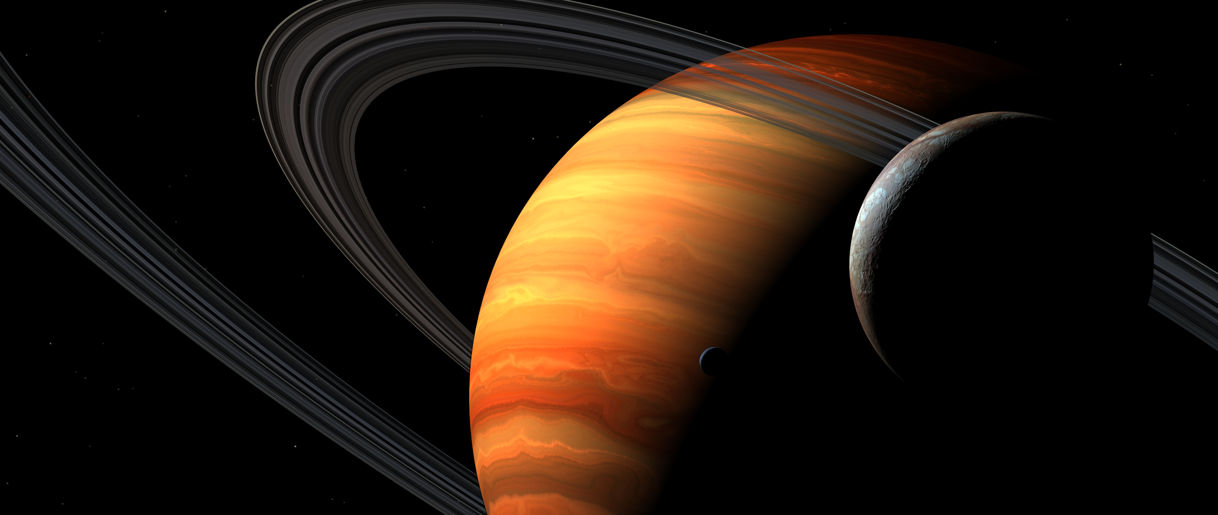 Space Planetary Rings Digital Art Wallpapers