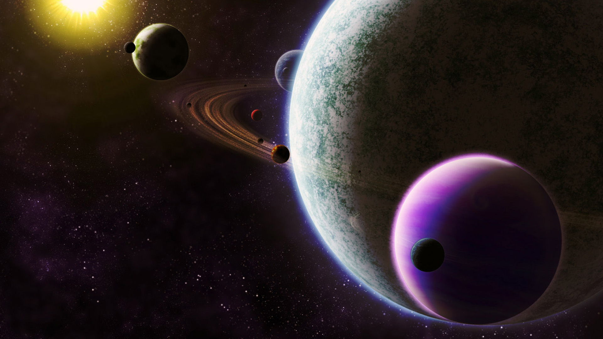 Space Planetary Rings Digital Art Wallpapers