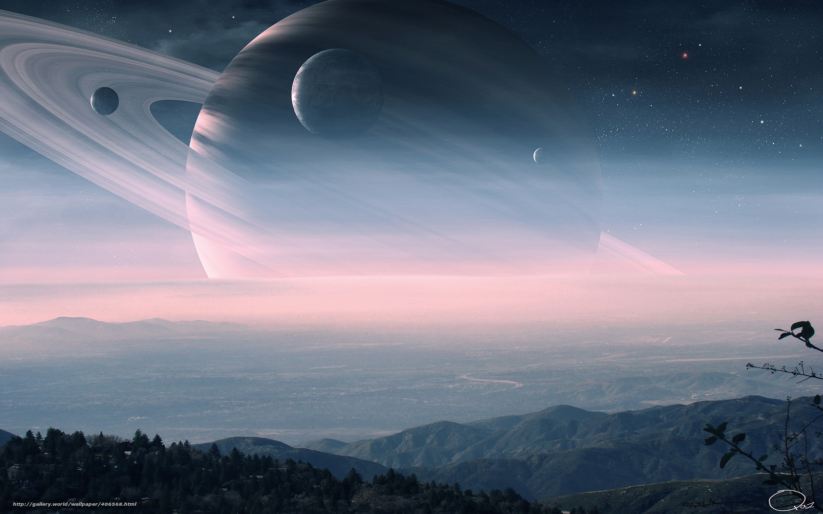 Space Planetary Rings Digital Art Wallpapers