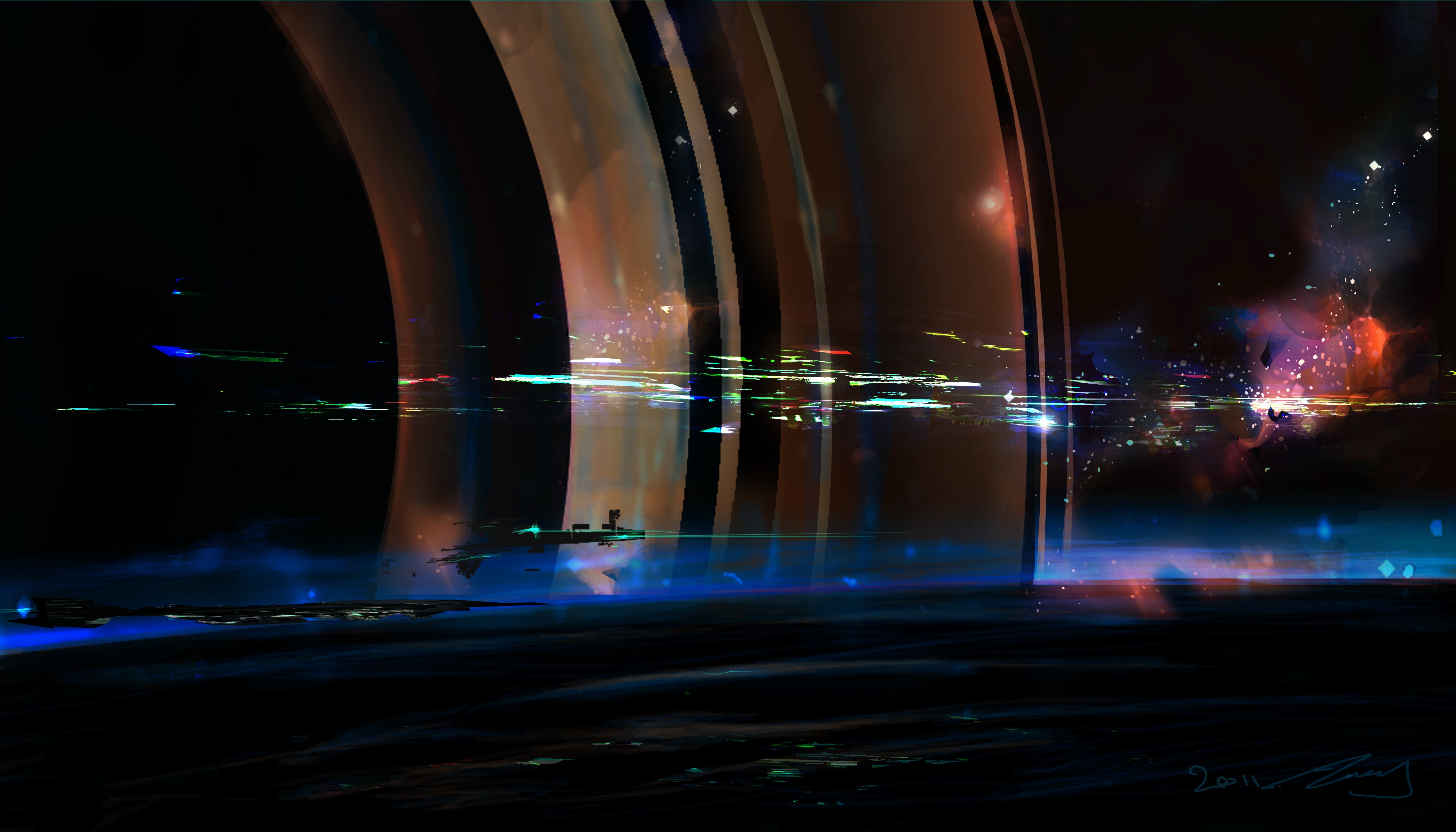 Space Planetary Rings Digital Art Wallpapers