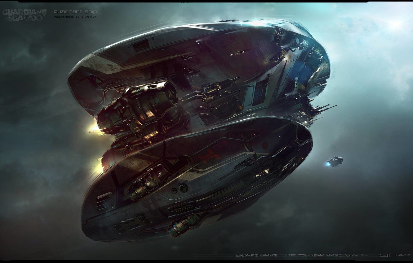 Spaceship In Galaxy Art Wallpapers