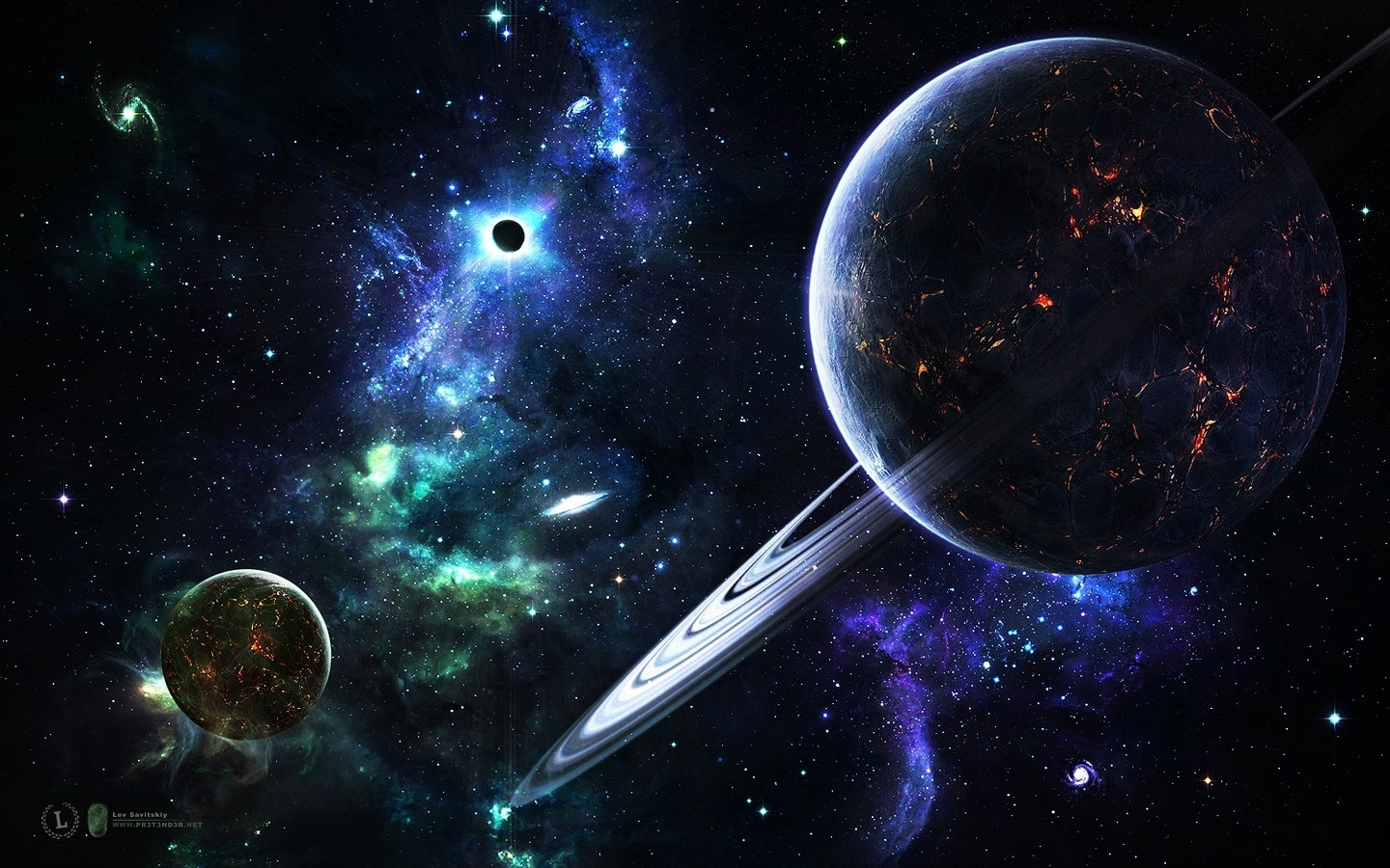 Spaceship In Galaxy Art Wallpapers