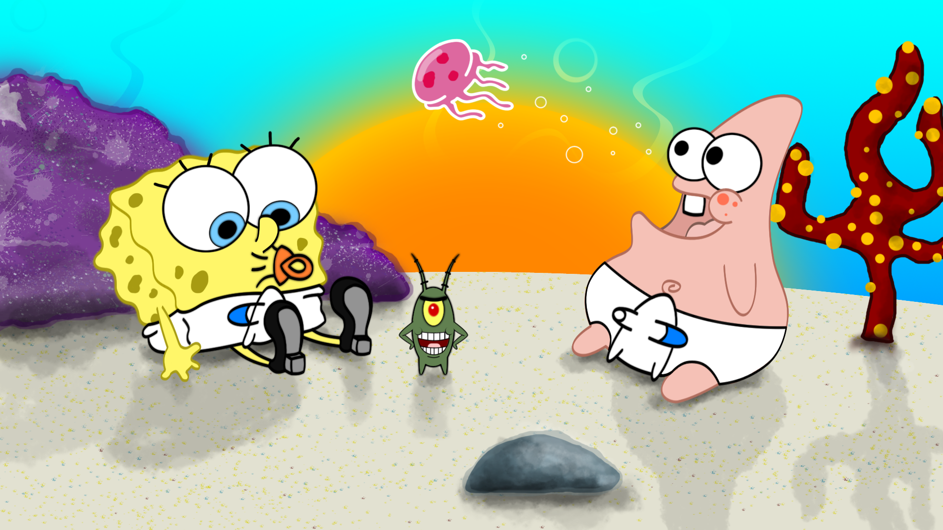 Spongebob Squarepants Cartoons Art Wallpapers