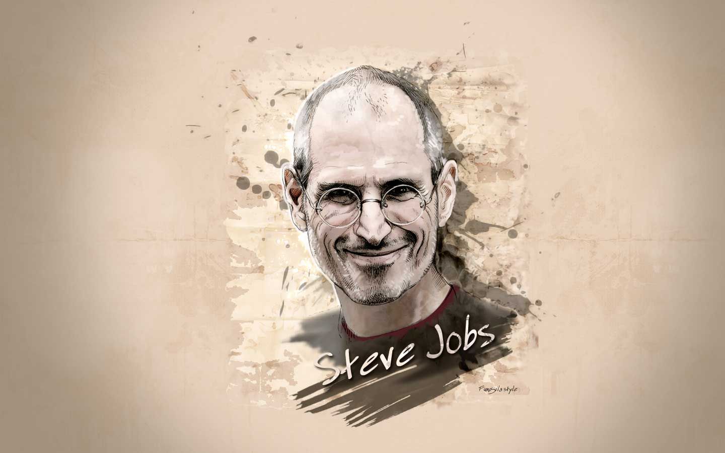 Steve Jobs Blue Face Art Wallpapers