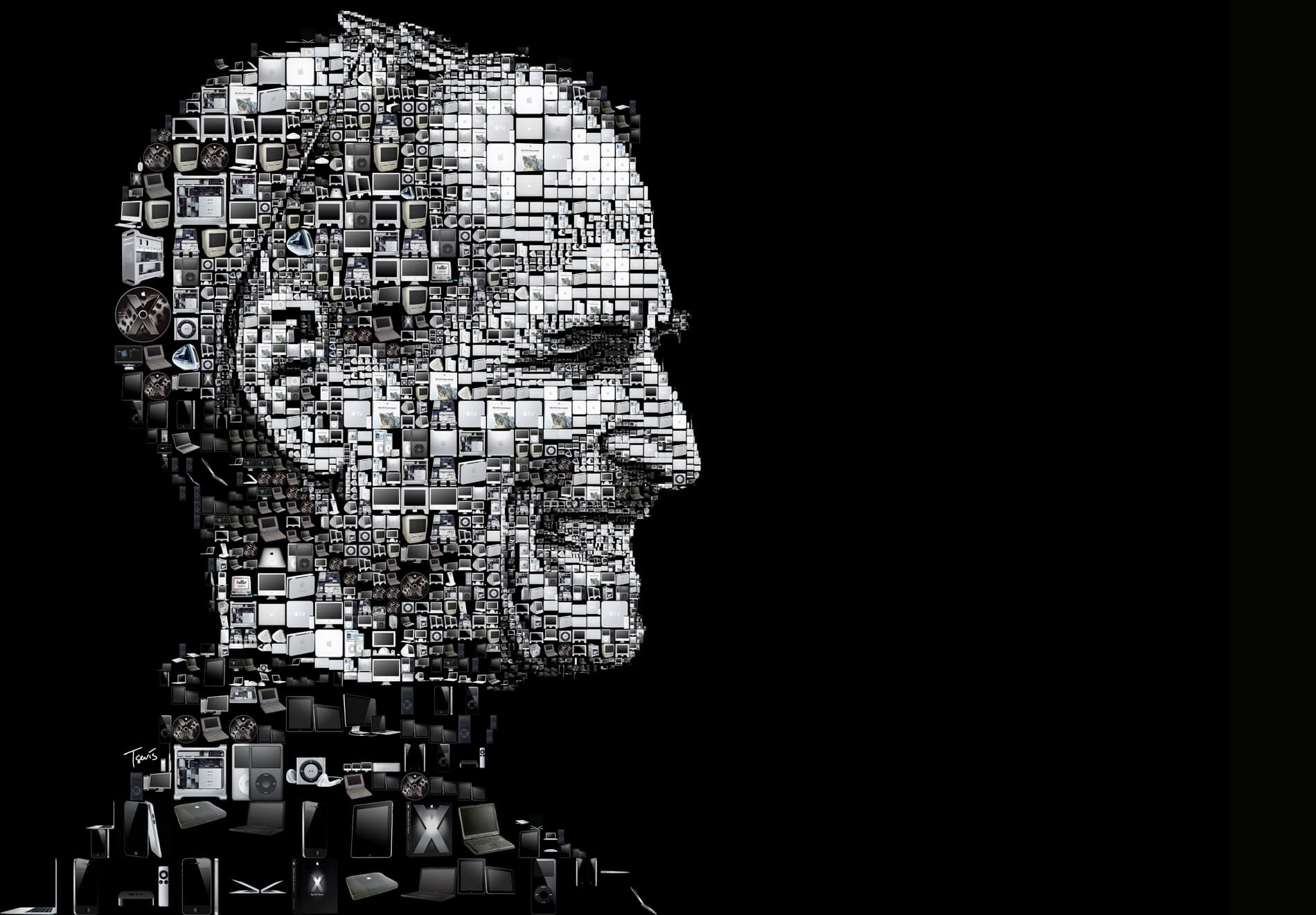 Steve Jobs Blue Face Art Wallpapers