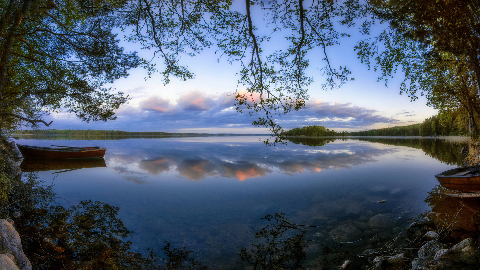 Summer On The Lake Art Wallpapers