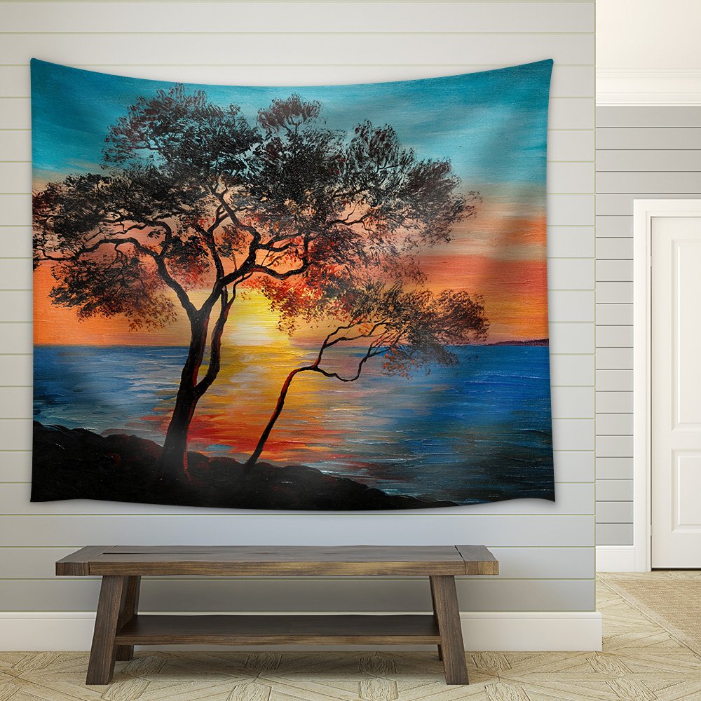 Sunset - Oil On Canvas Wallpapers