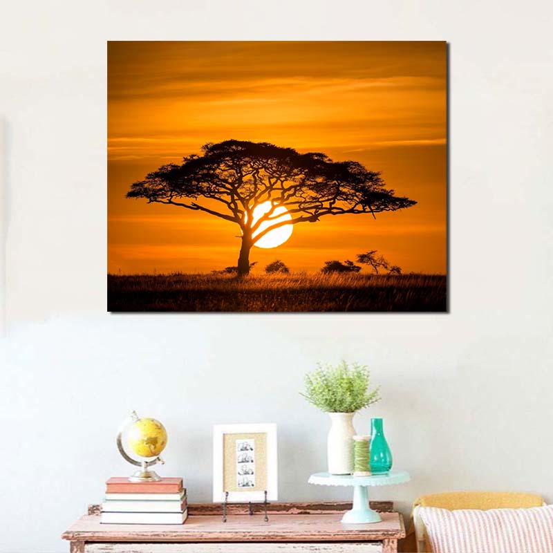 Sunset - Oil On Canvas Wallpapers