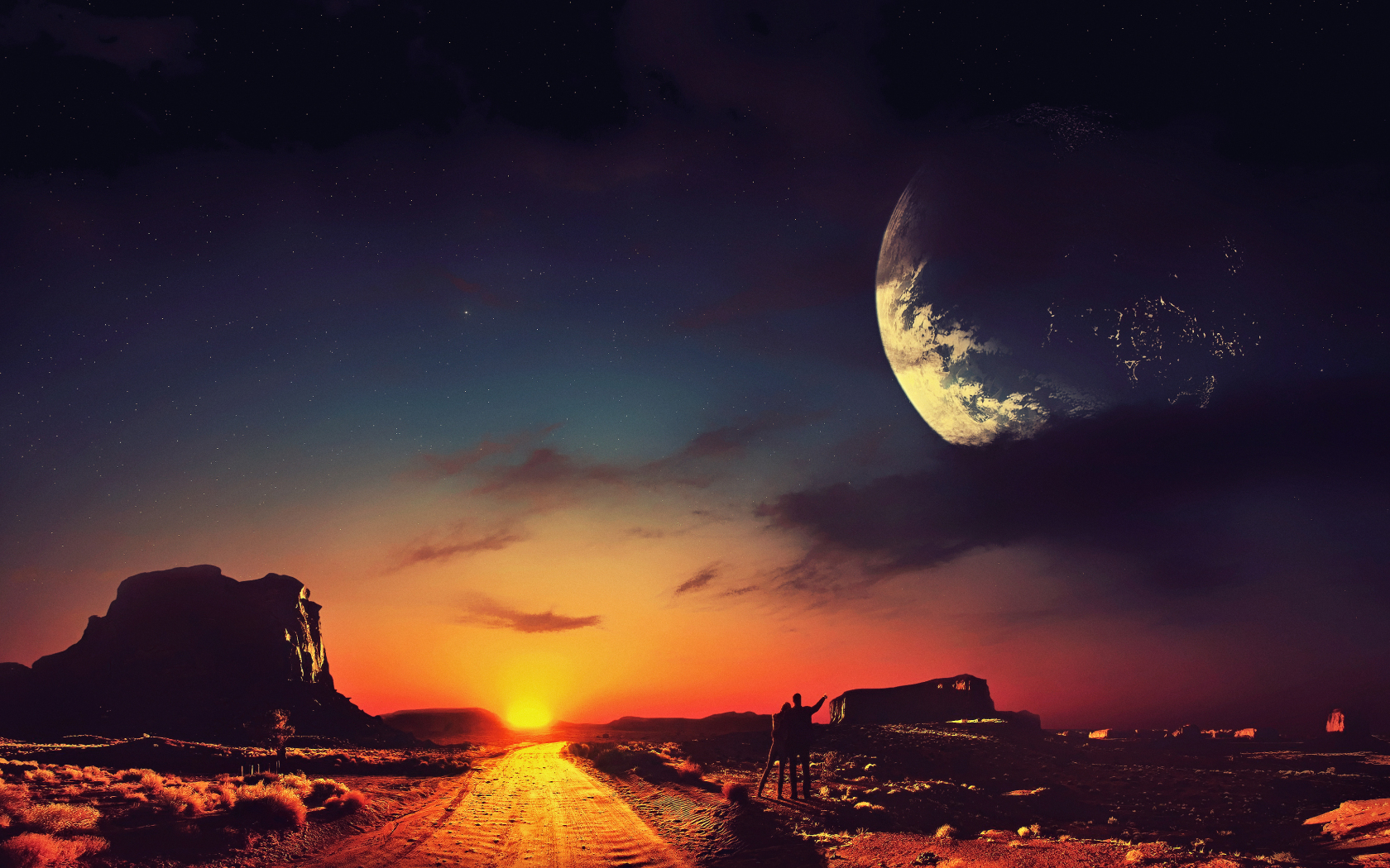 Sunset Planets Wallpapers