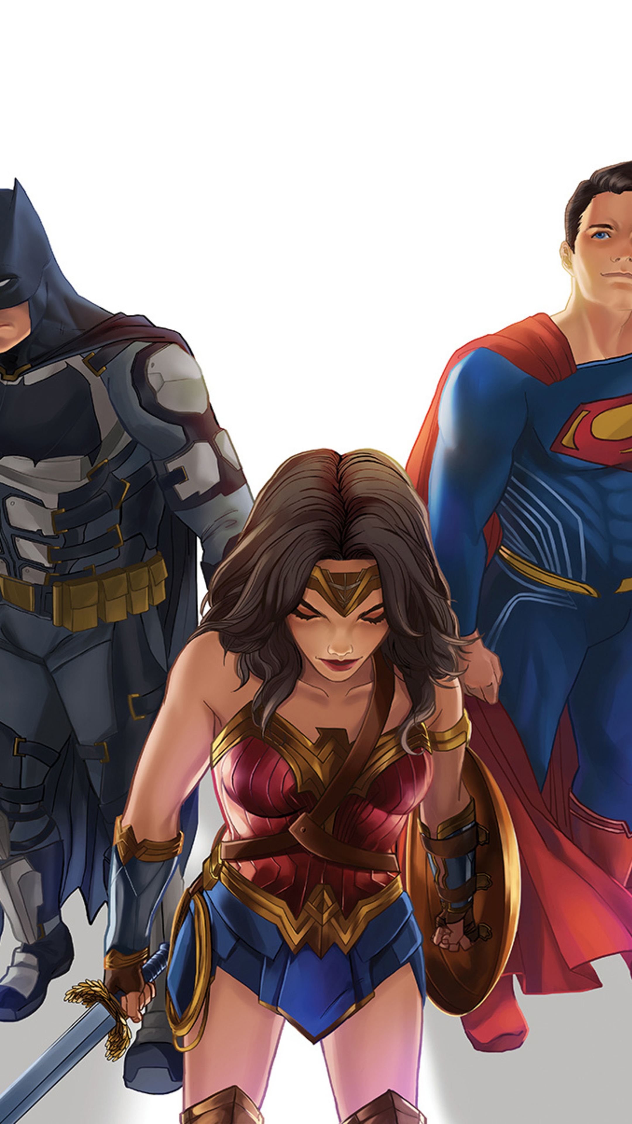 Superman Wonder Woman Batman Art Sketch Wallpapers