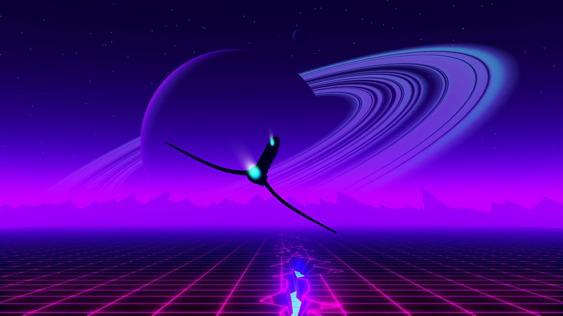 Synthwave Planet Retro Wave Wallpapers