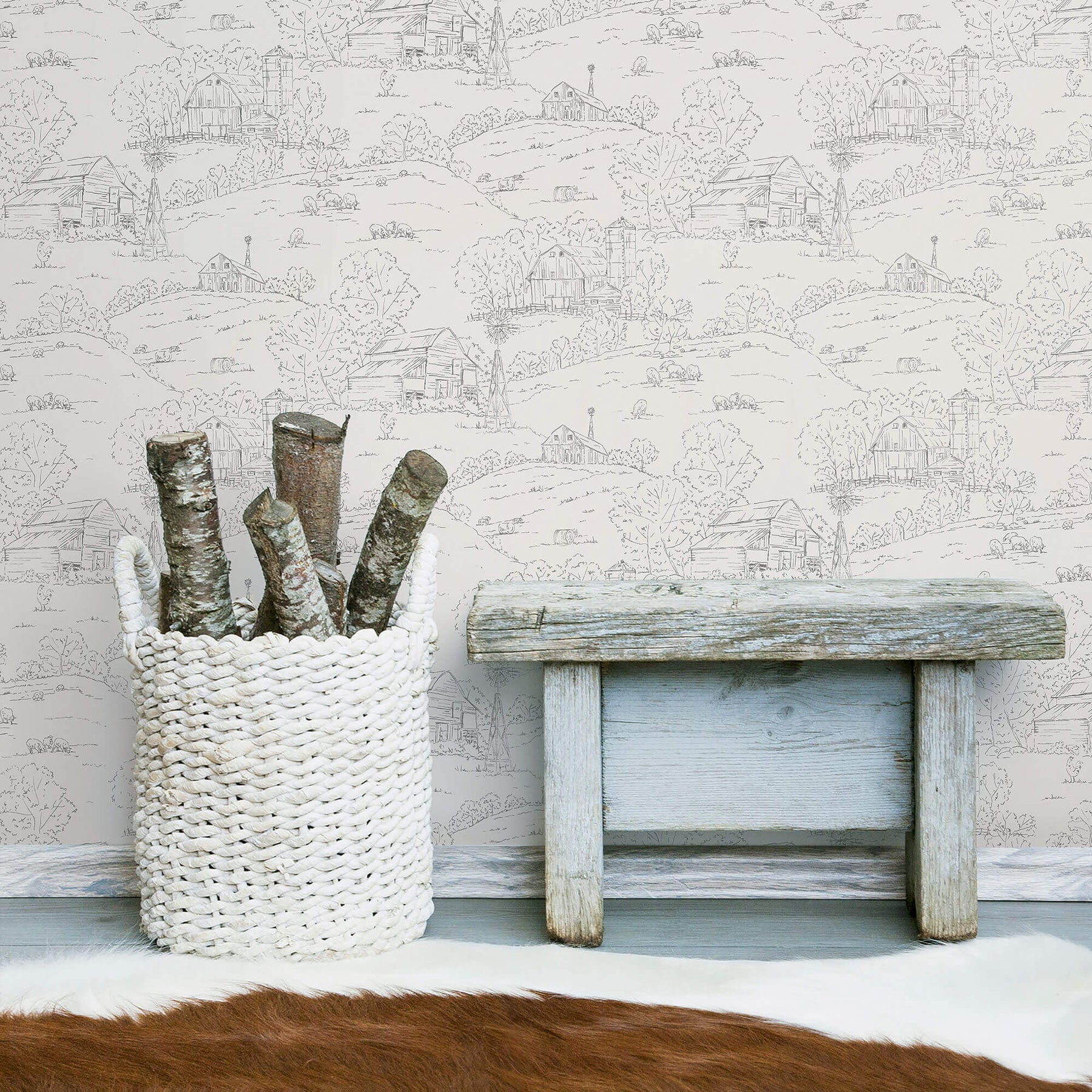 The Farmhouse Painting Wallpapers