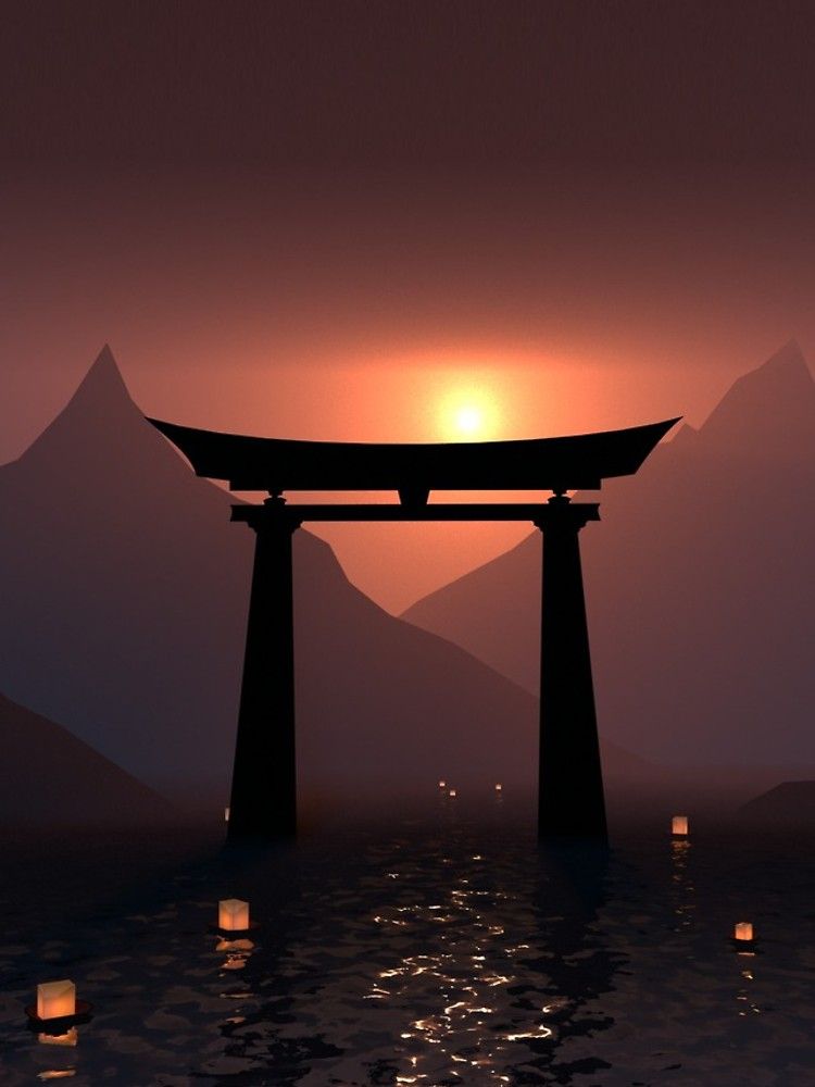 Torii Gate Paint Art Wallpapers