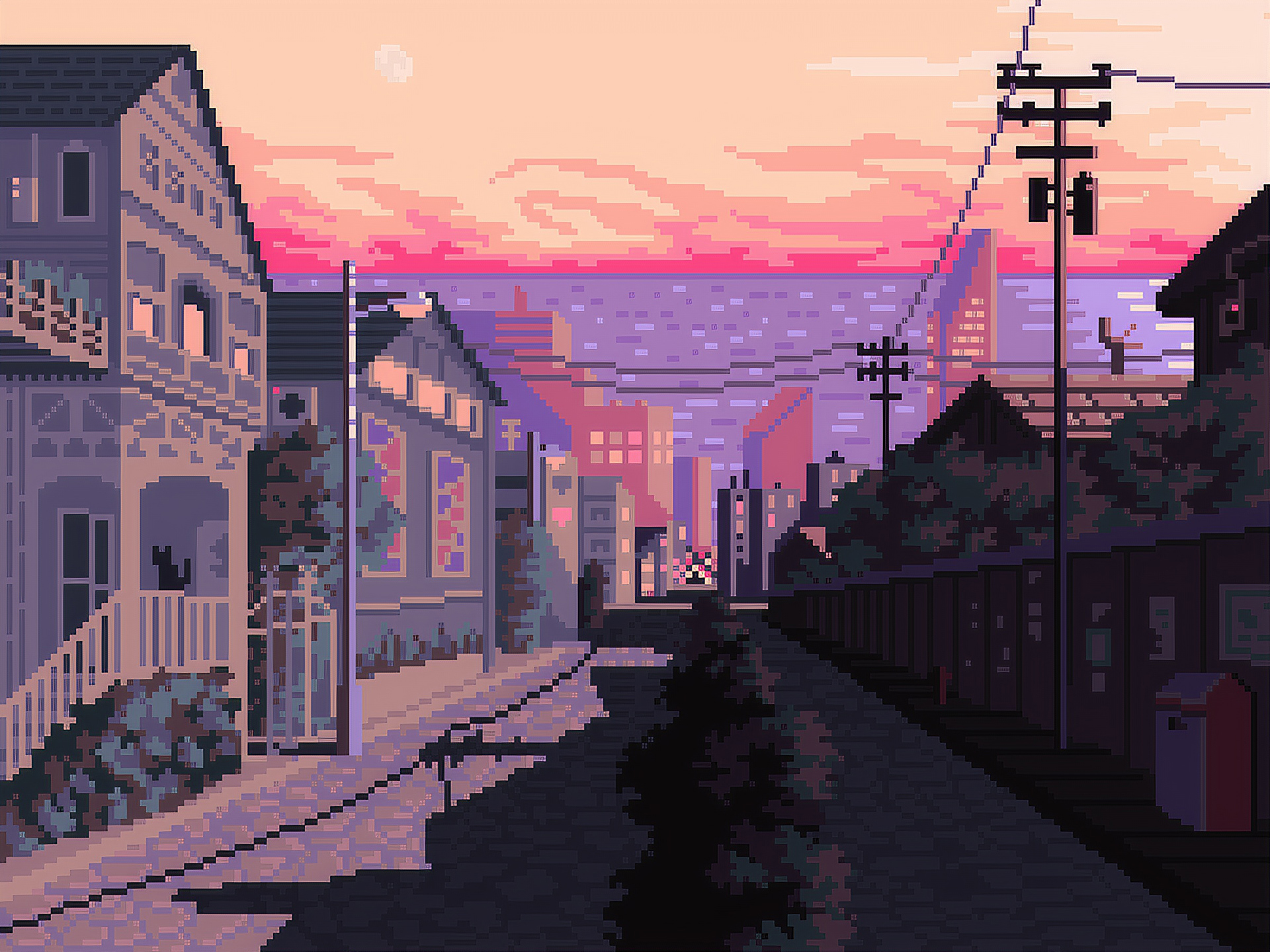 Town 8 Bit Wallpapers