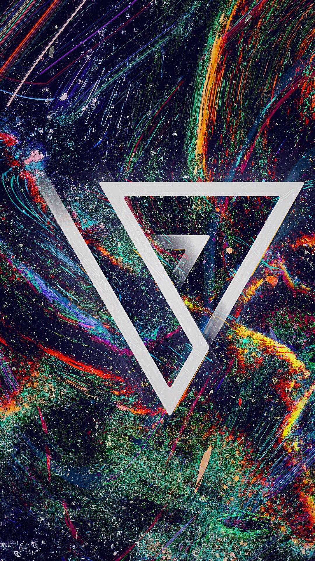 Triangle Geometric Blue Amoled Art 5K Wallpapers