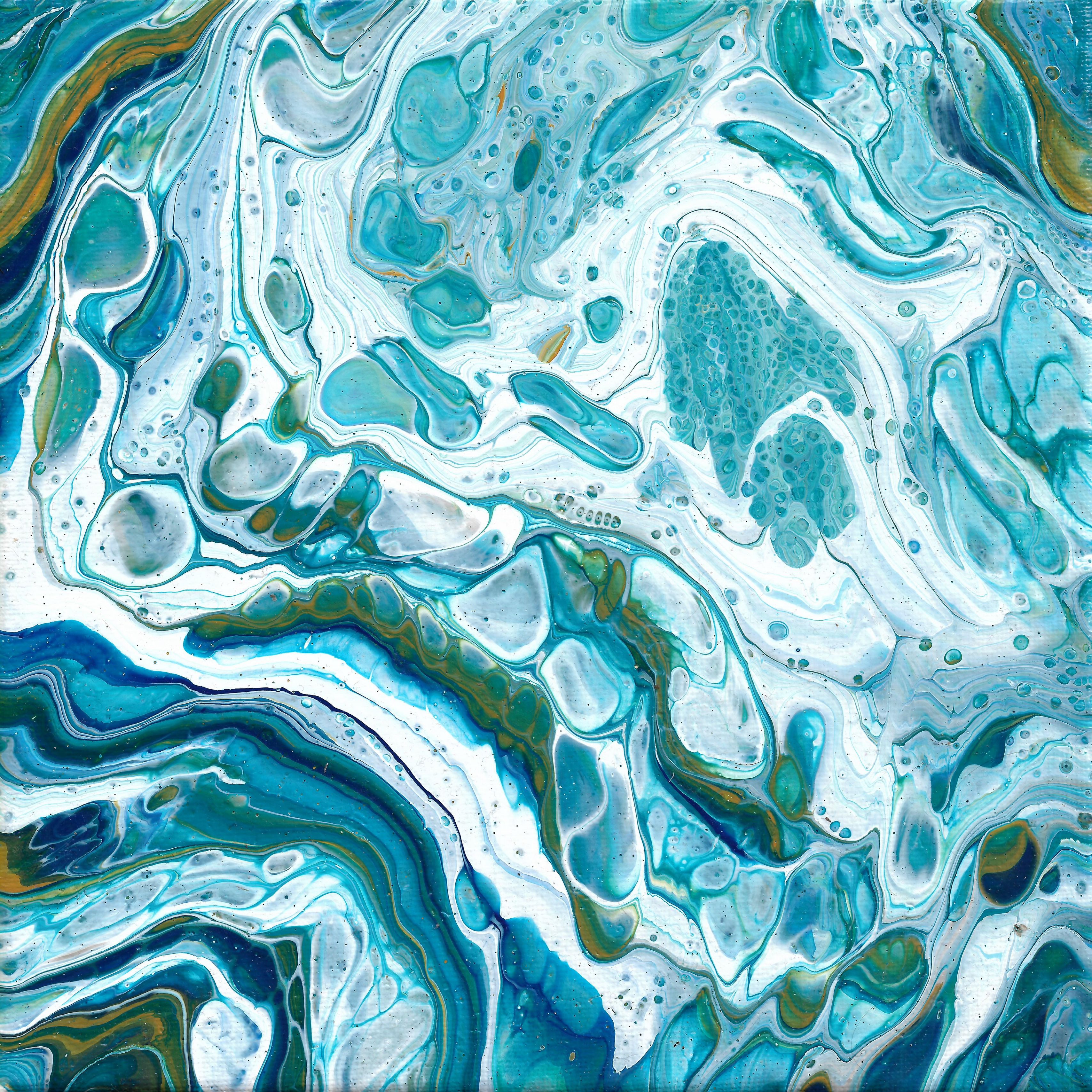 Turquoise Liquid Art Wallpapers