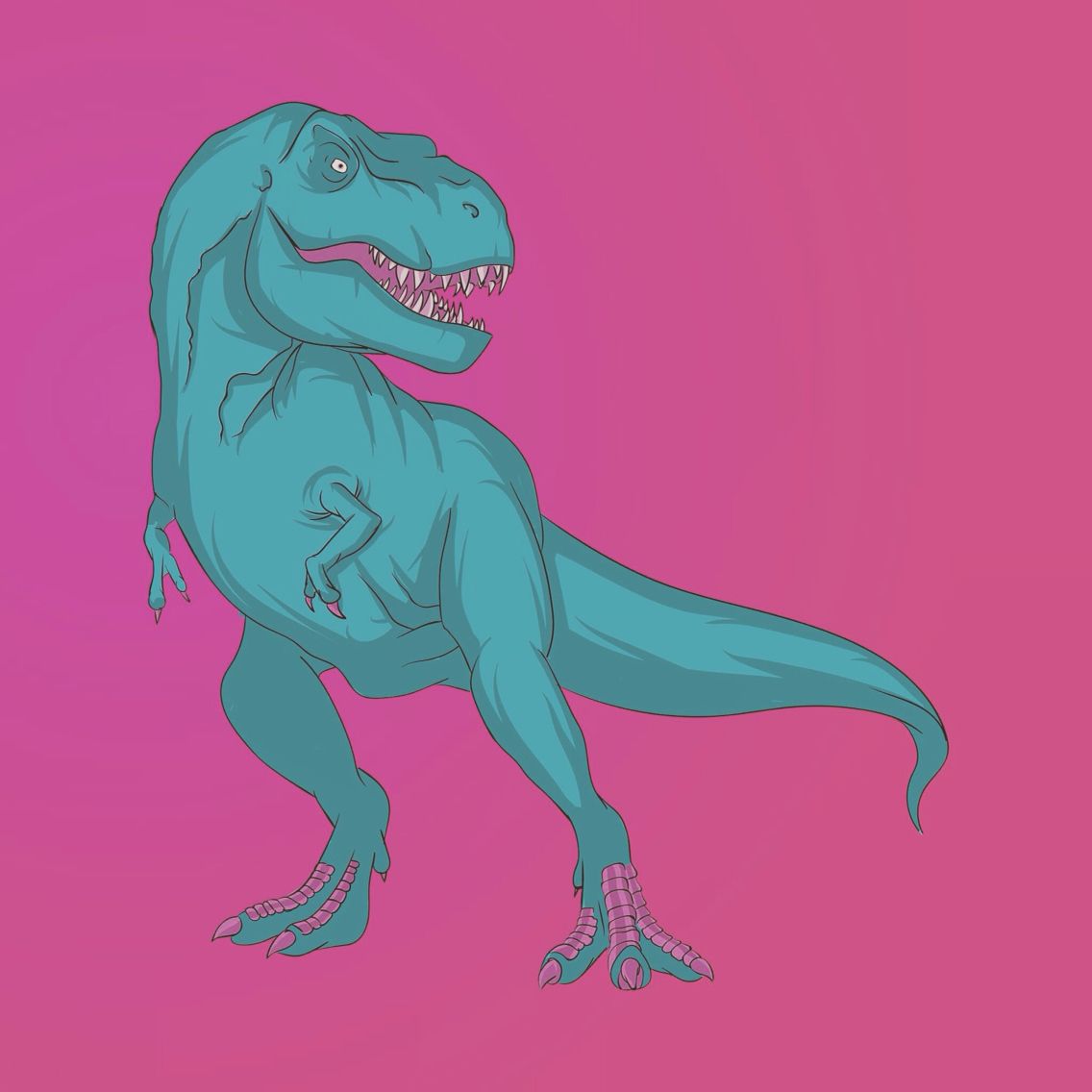 Tyrannosaurus Rex Dinosaur  Retrowave Wallpapers