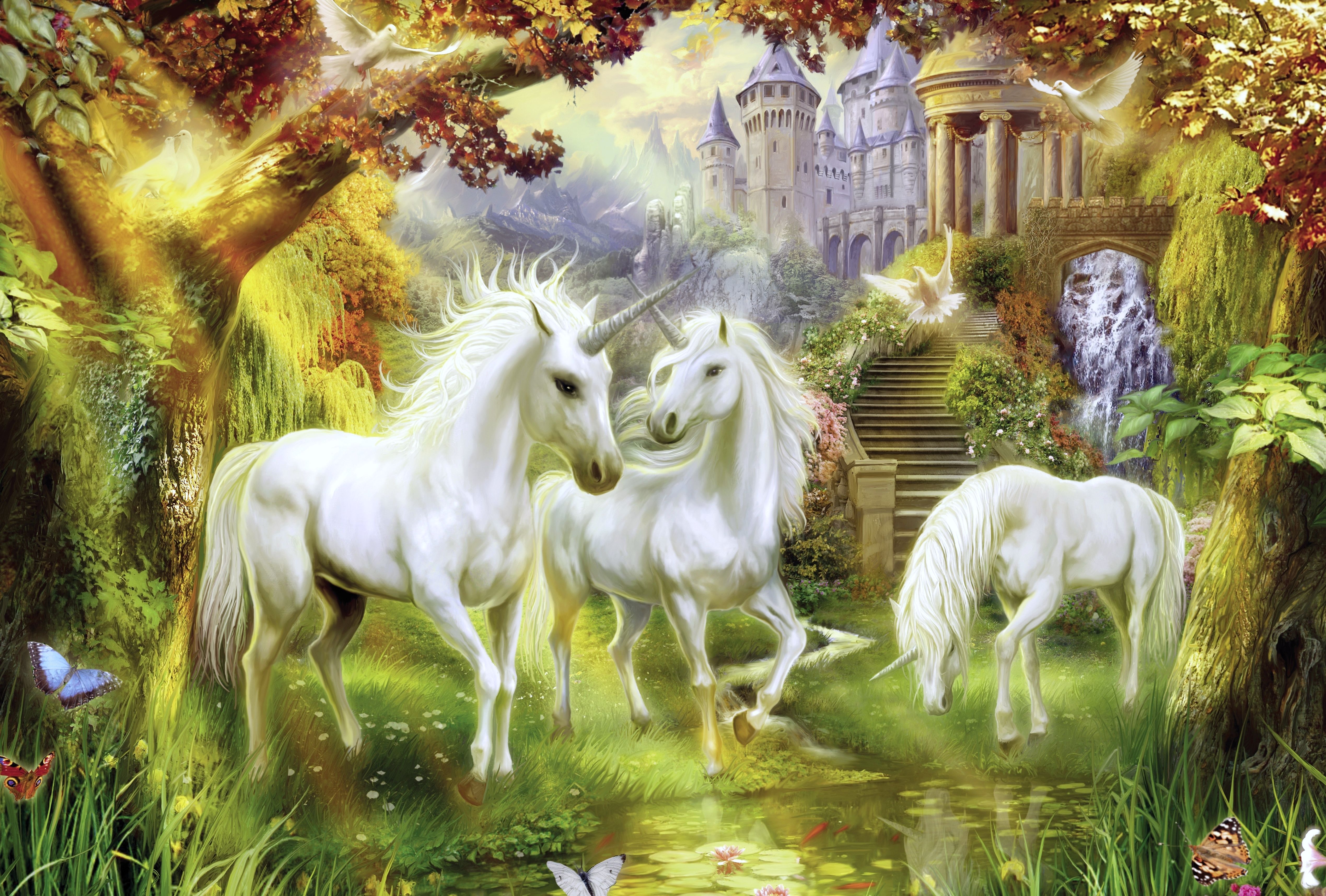 Unicorn Horse Full Moon Wallpapers