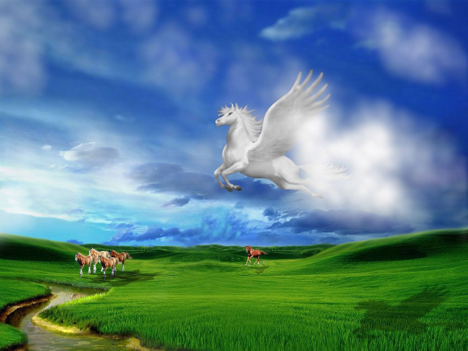 Unicorn In Field Wallpapers