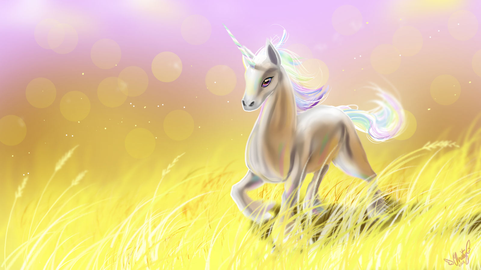 Unicorn In Field Wallpapers