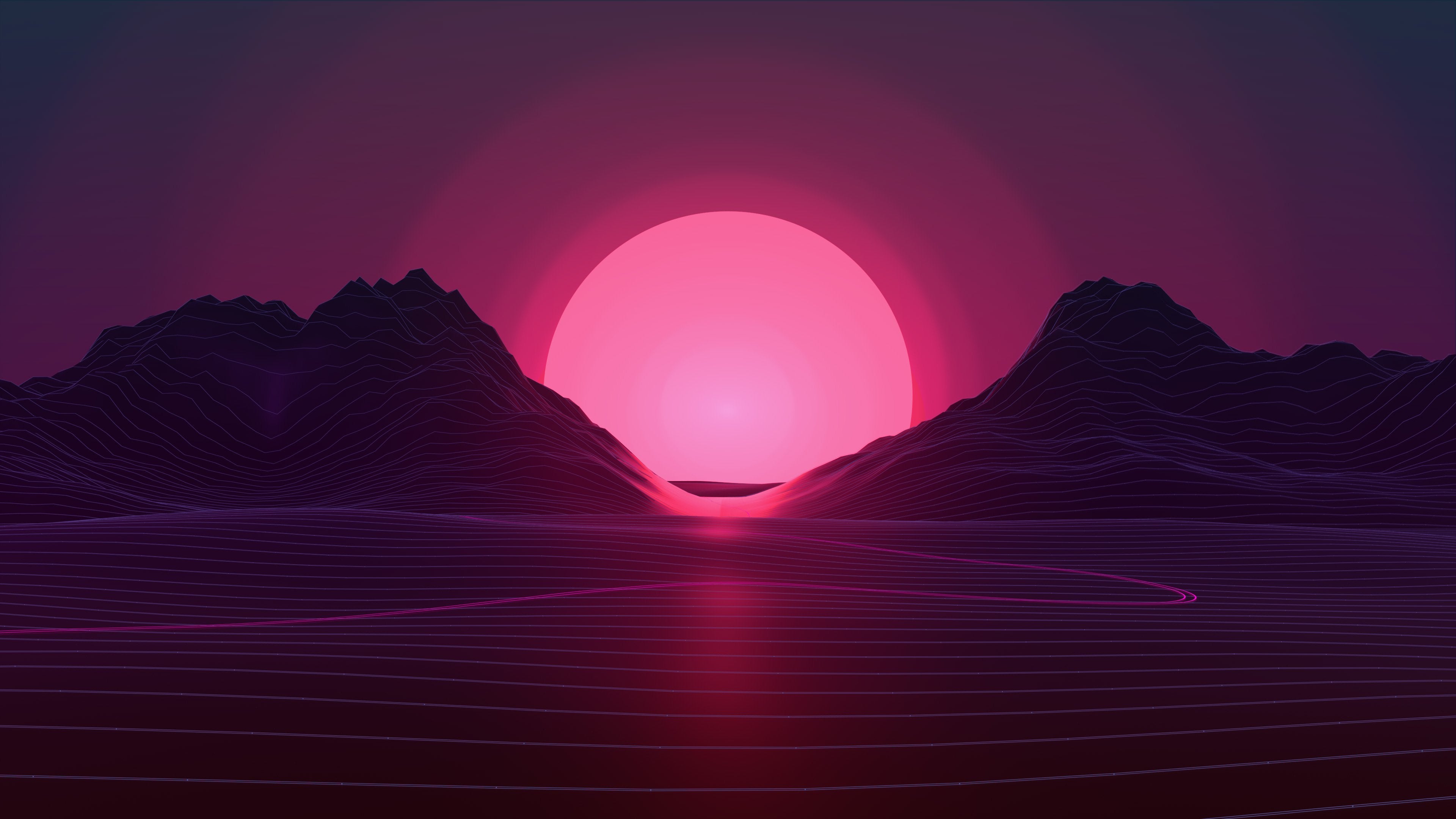 Vapor Wave Sunset Wallpapers