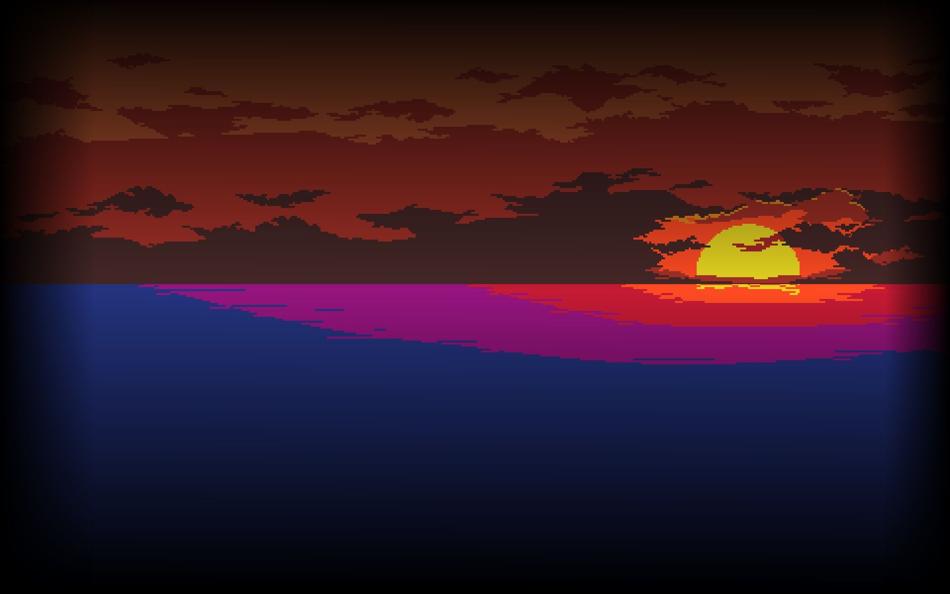 Vapor Wave Sunset Wallpapers