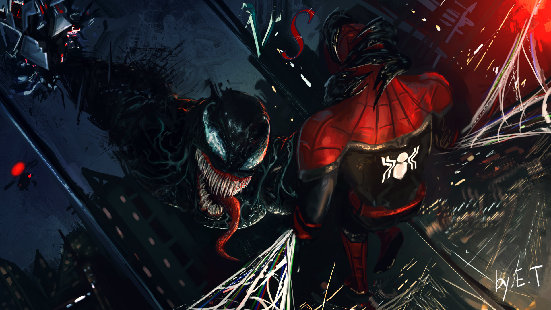 Venom Vs Spider Man Art Wallpapers