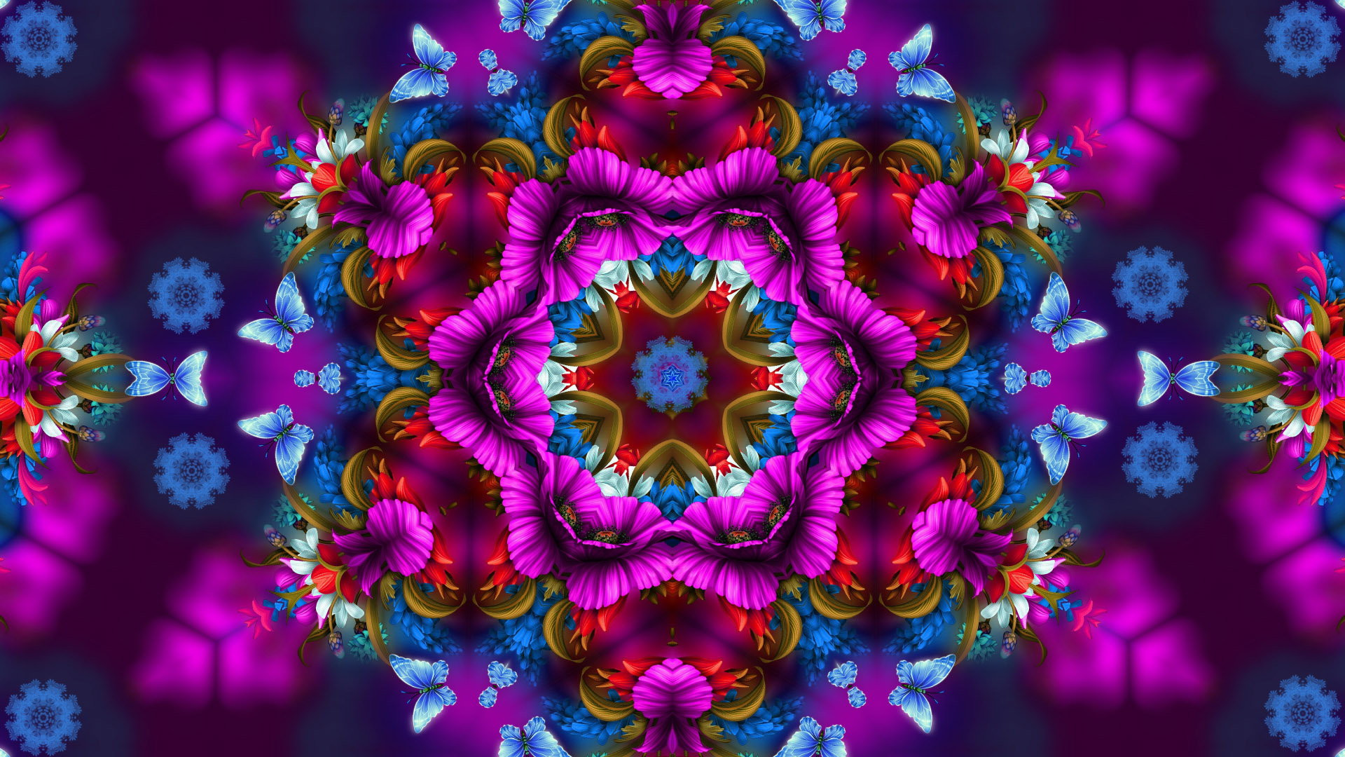 Violet Kaleidoscope Digital Art Wallpapers