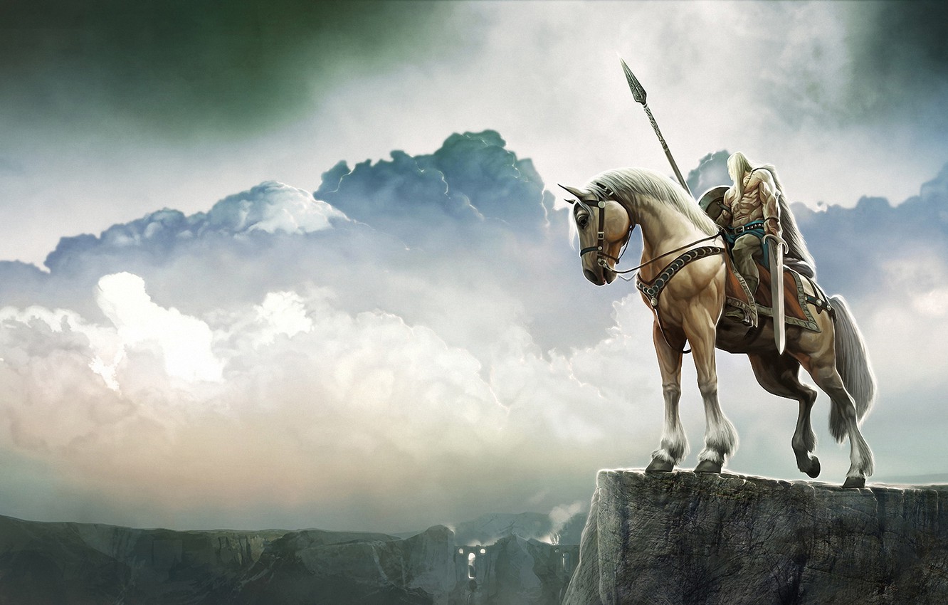 Warrior Horse Riding Art Wallpapers