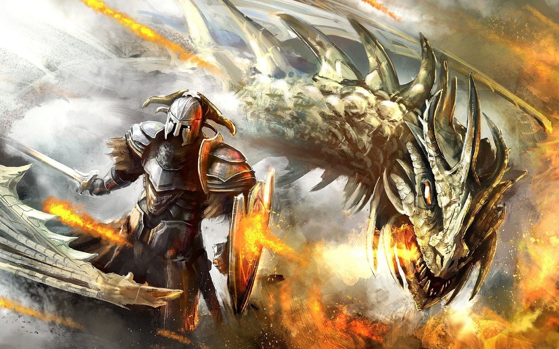 Warrior Vs Dragon Wallpapers