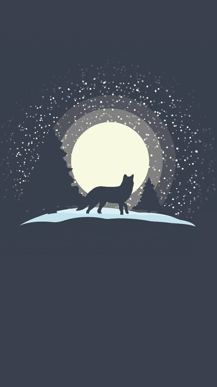 Wolf And Landscape Illustration Wallpapers