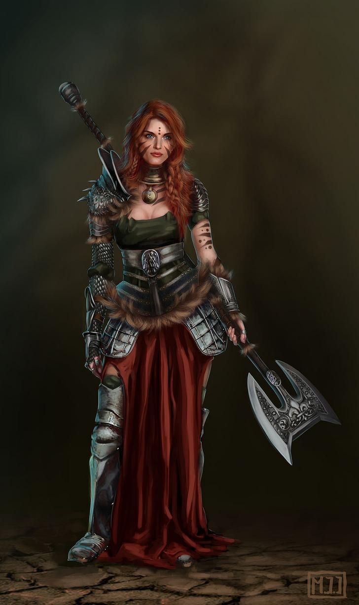 Woman Warrior With Axe Wallpapers