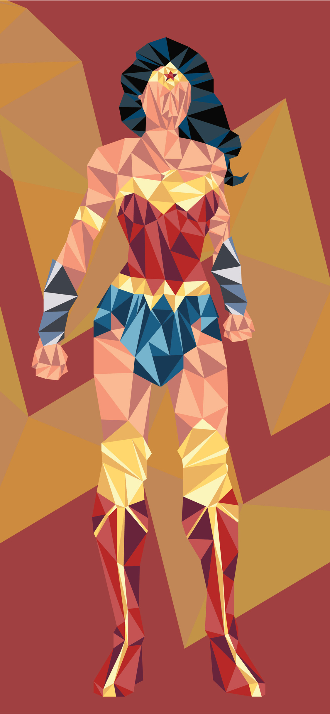 Wonder Woman Poly Superhero Wallpapers