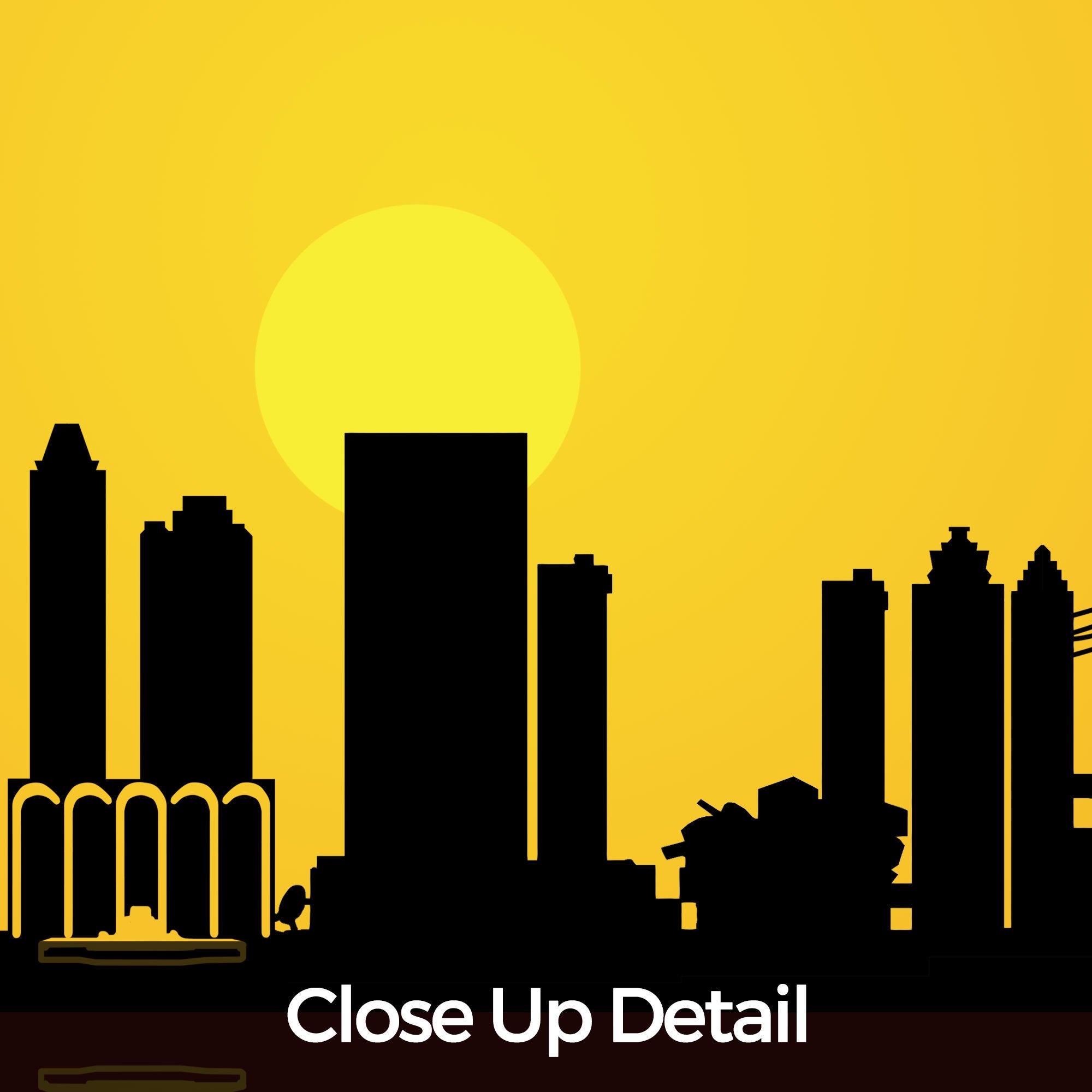 Yellow City Vector Reflection Wallpapers