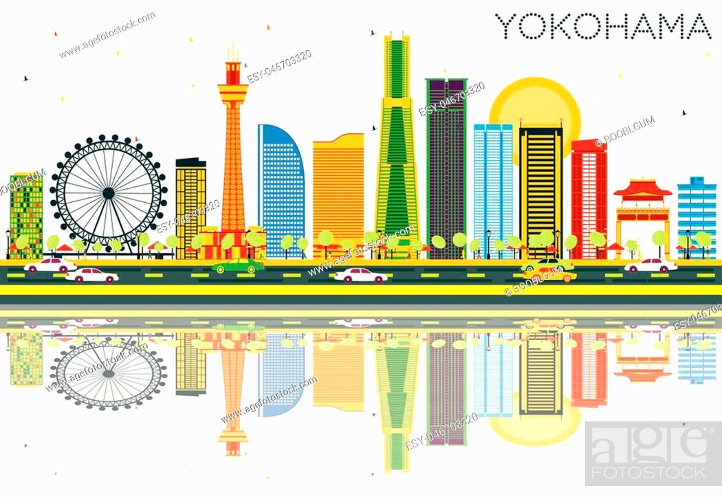 Yellow City Vector Reflection Wallpapers