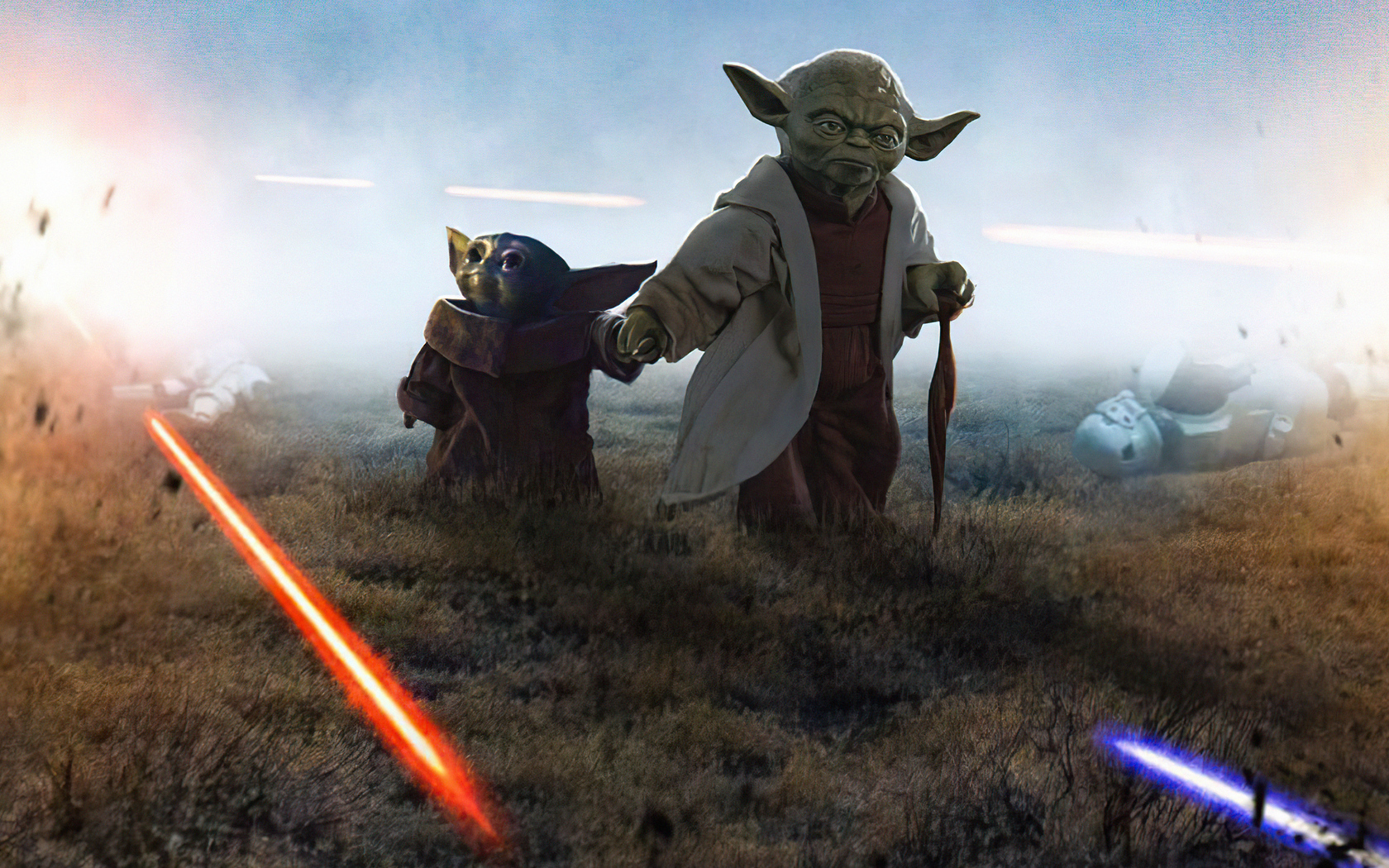 Yoda With Lightsaber Wallpapers