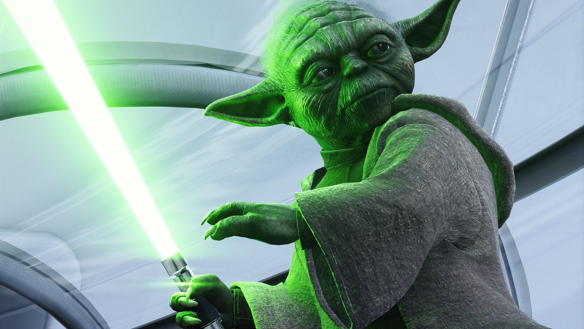 Yoda With Lightsaber Wallpapers