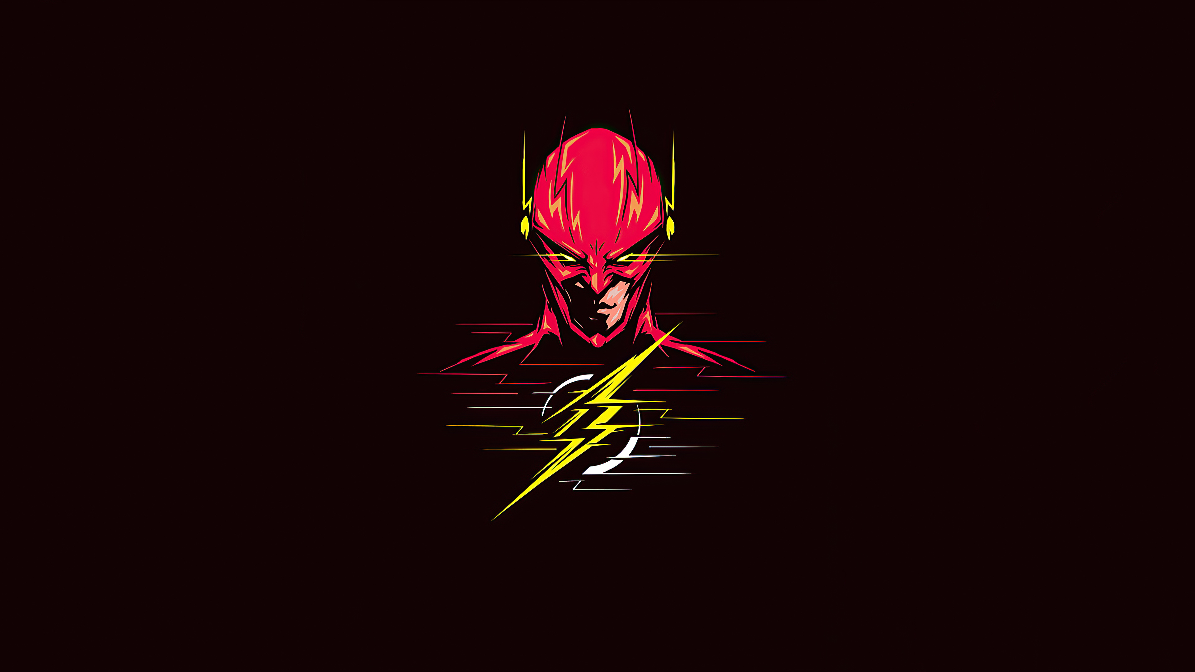 4K Flash Logo Minimal Wallpapers