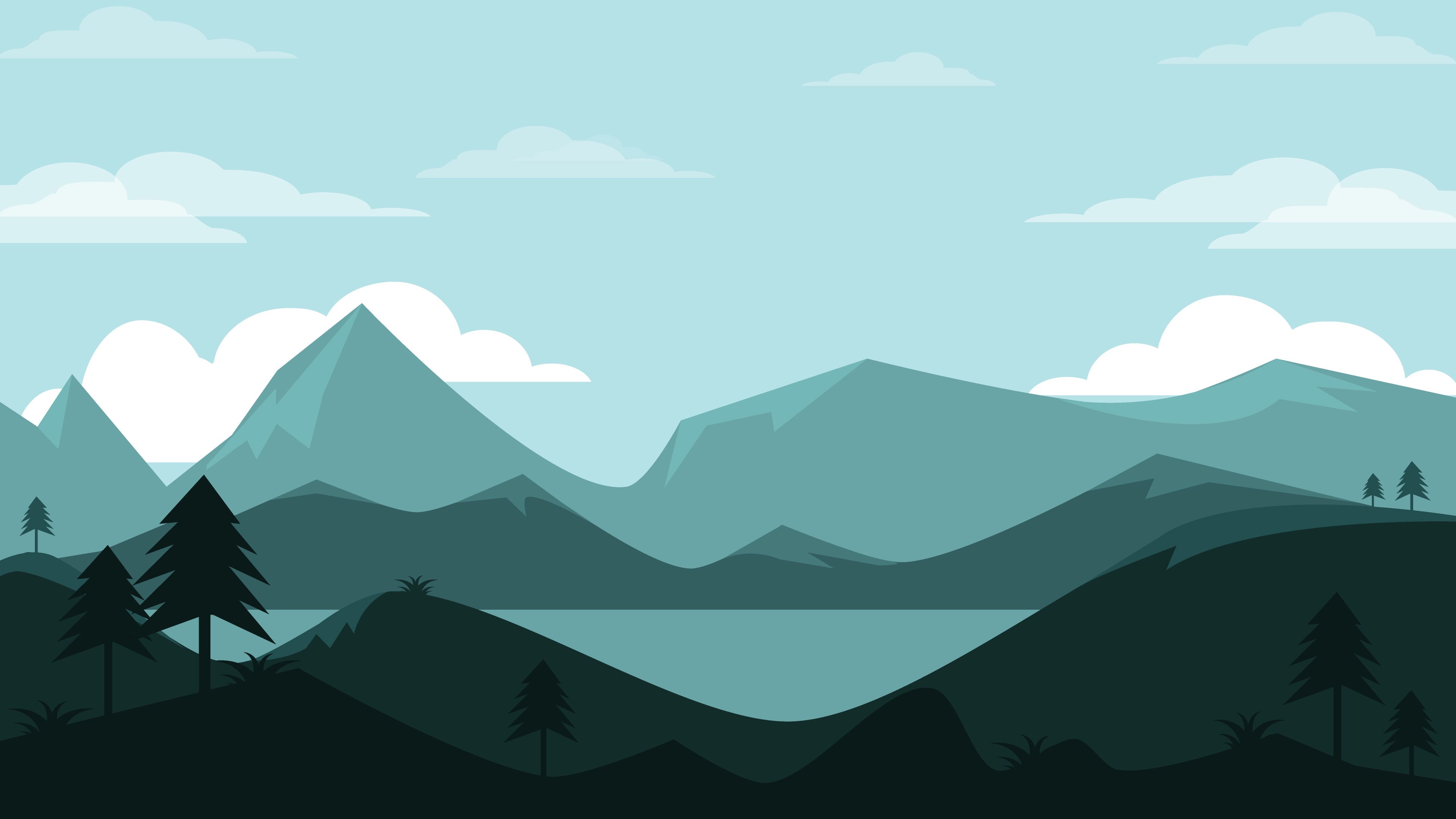 Artistic Minimalism Hd Mountains Wallpapers