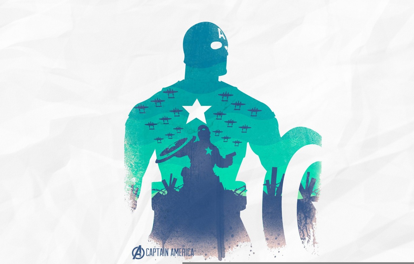 Captain America Iron Man Minimal Art Wallpapers