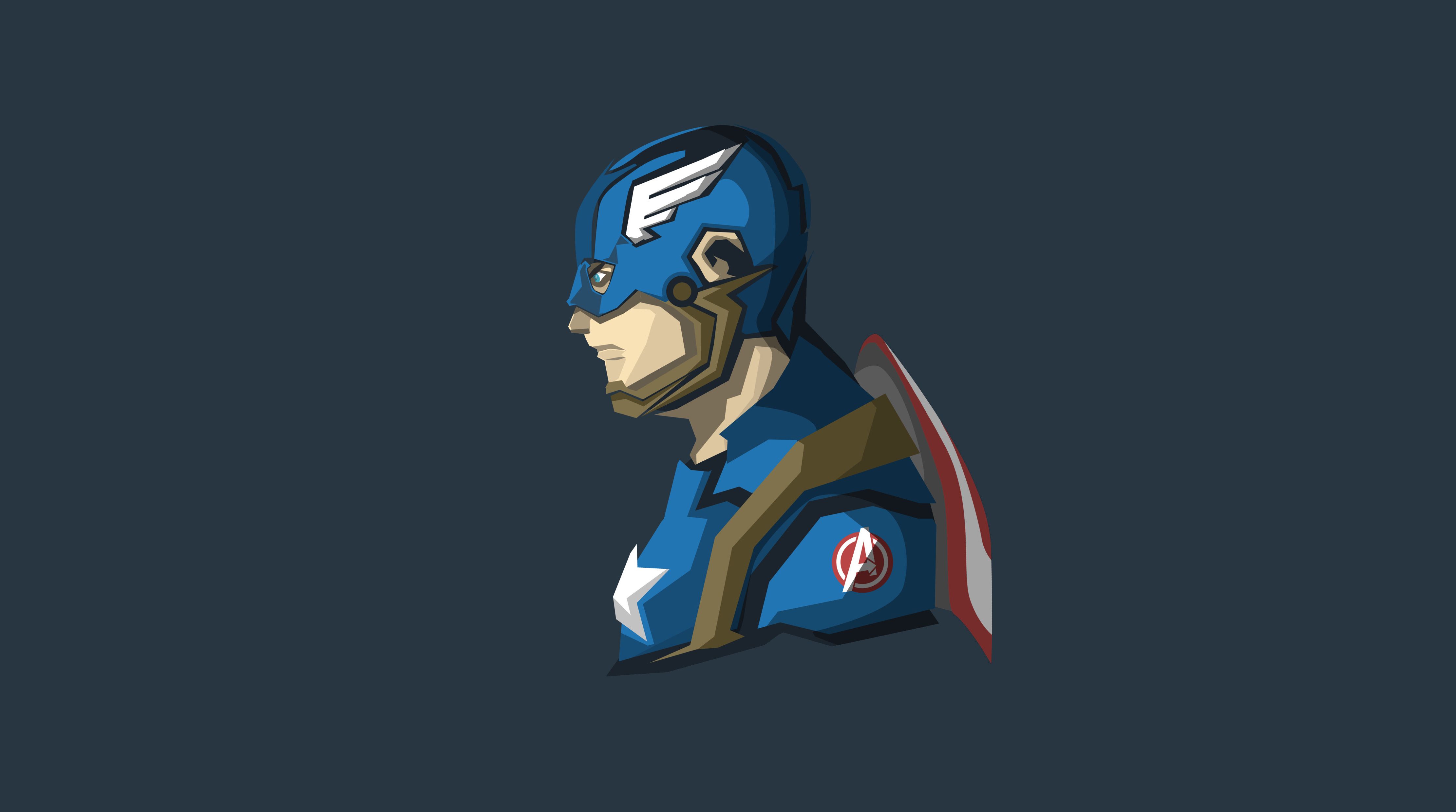 Captain America Minimal Marvel Wallpapers