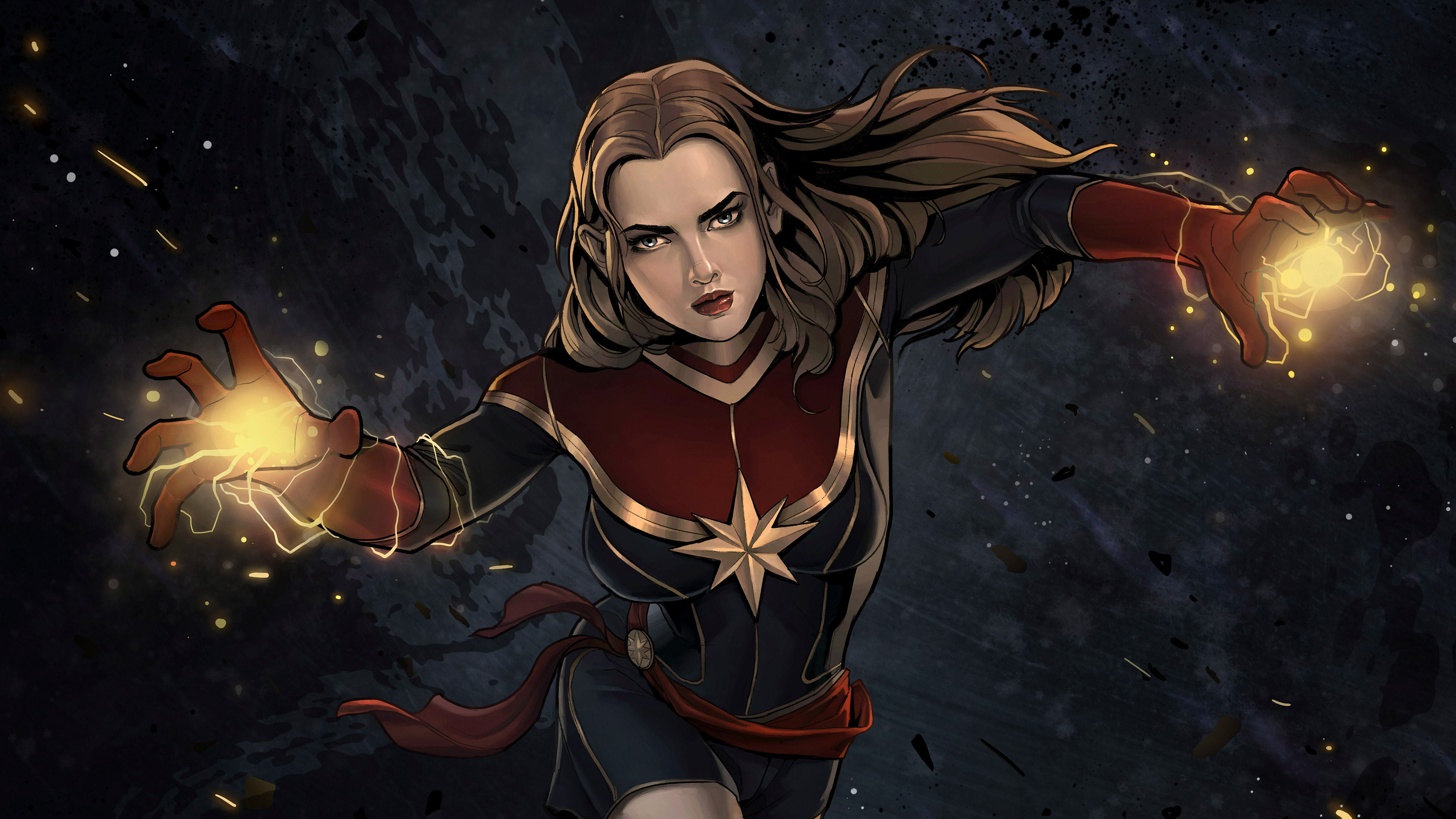 Captain Marvel 4K Art Wallpapers